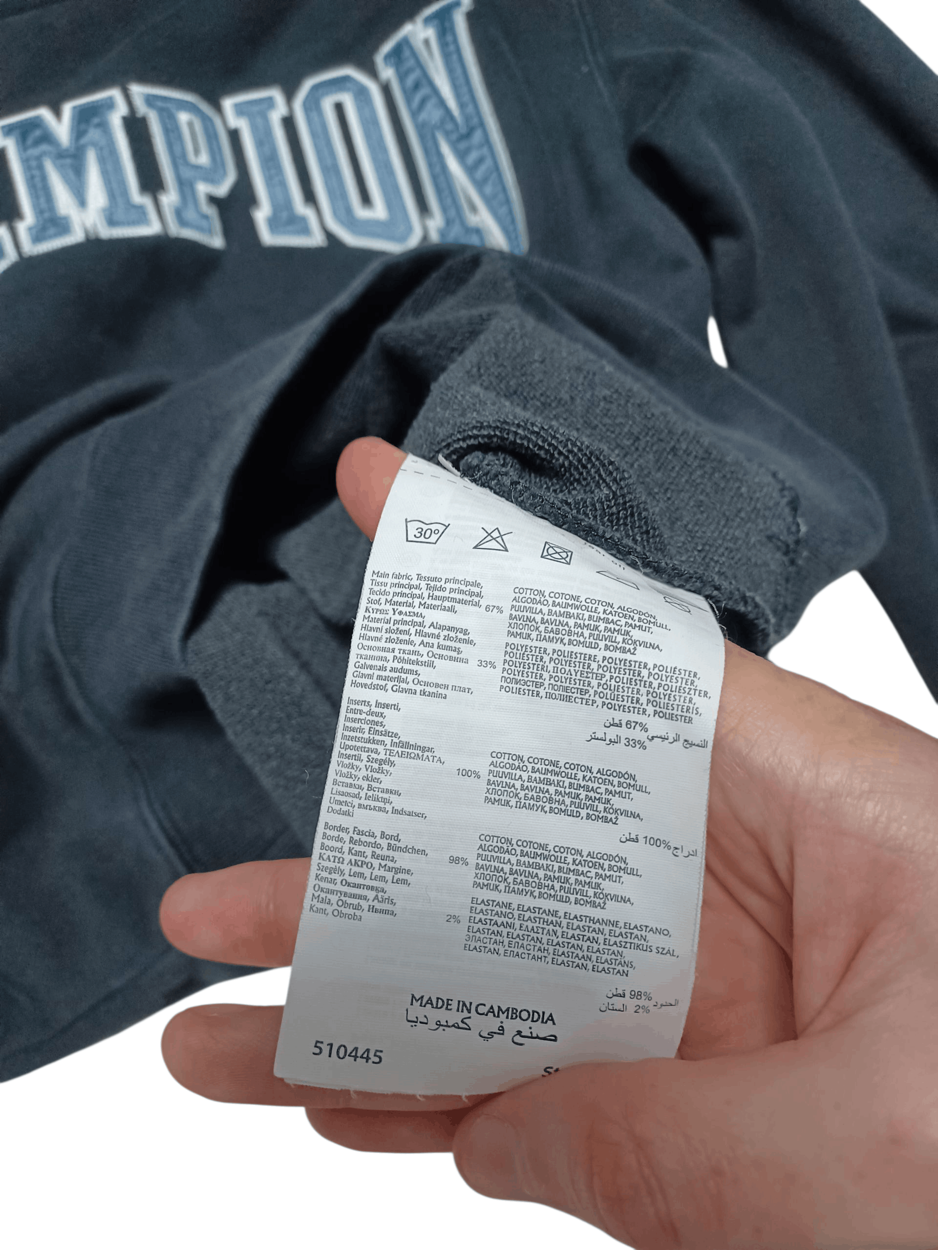 Champion CHAMPION VINTAGE BIGLOGO EMBROIDERED SWEATSHIRT SPORTSWEAR Size US L / EU 52-54 / 3 - 6 Thumbnail