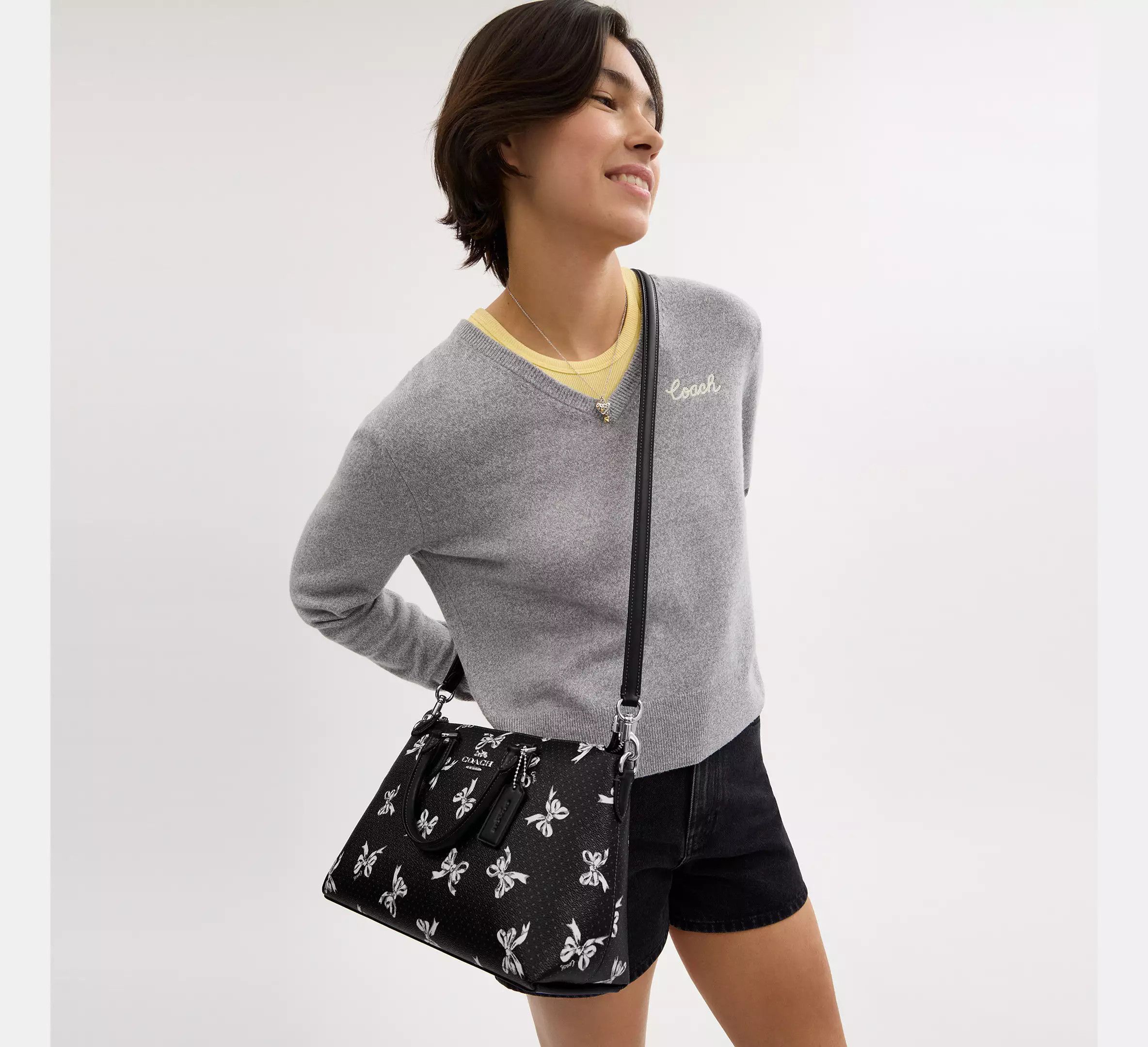 Georgia Stachel Bag With Bow Print CAA76