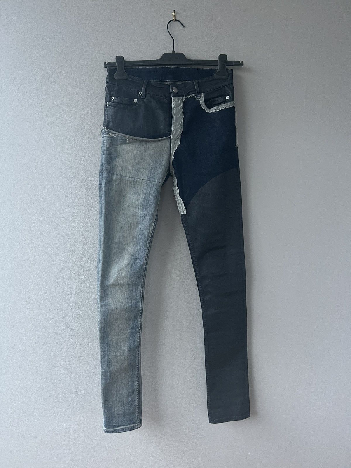 image of Rick Owens Ss19 Babel Combo Tyrone Jeans in Black, Men's (Size 29)