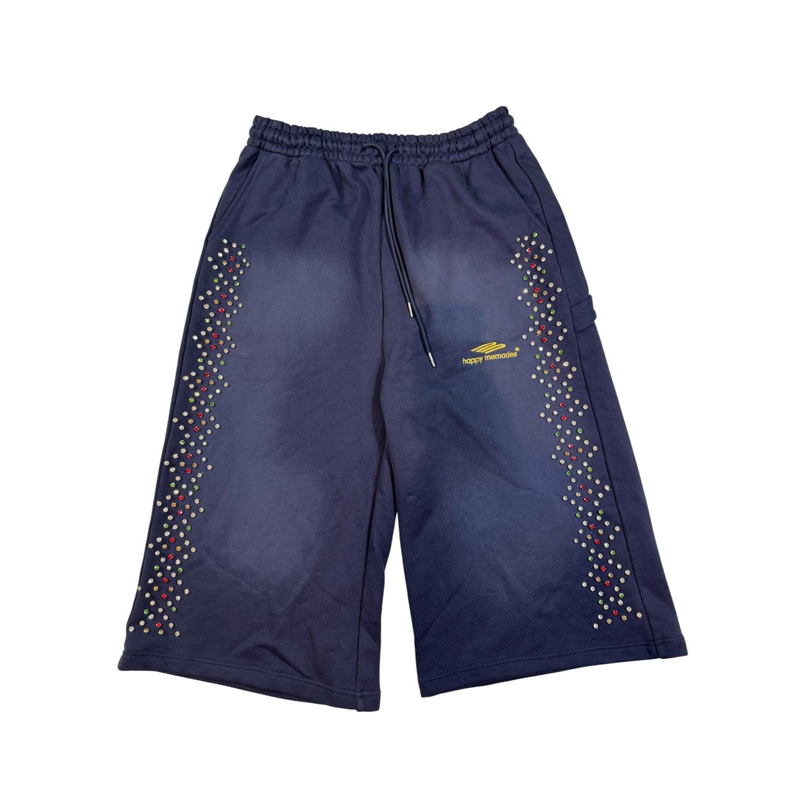 HMDD Navy Crystal Long Shorts