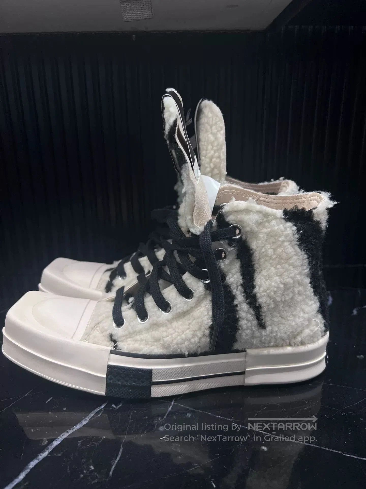 Rick Owens Drkshdw rick owens converse zebra high-top sneakers. Size US 5 / EU 37 - 2 Thumbnail