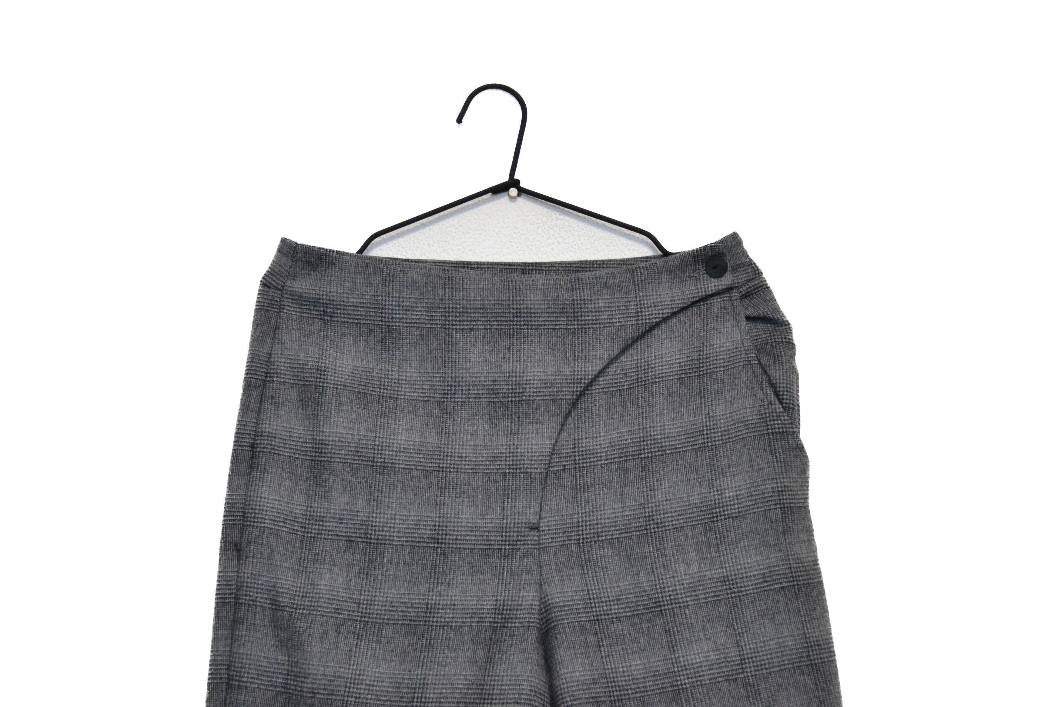 Sarah Pacini Sarah Pacini Y2K Wool Cotton Check Plaid Gray Pants Size 1 Size 24" / US 00 / IT 34 - 2 Thumbnail