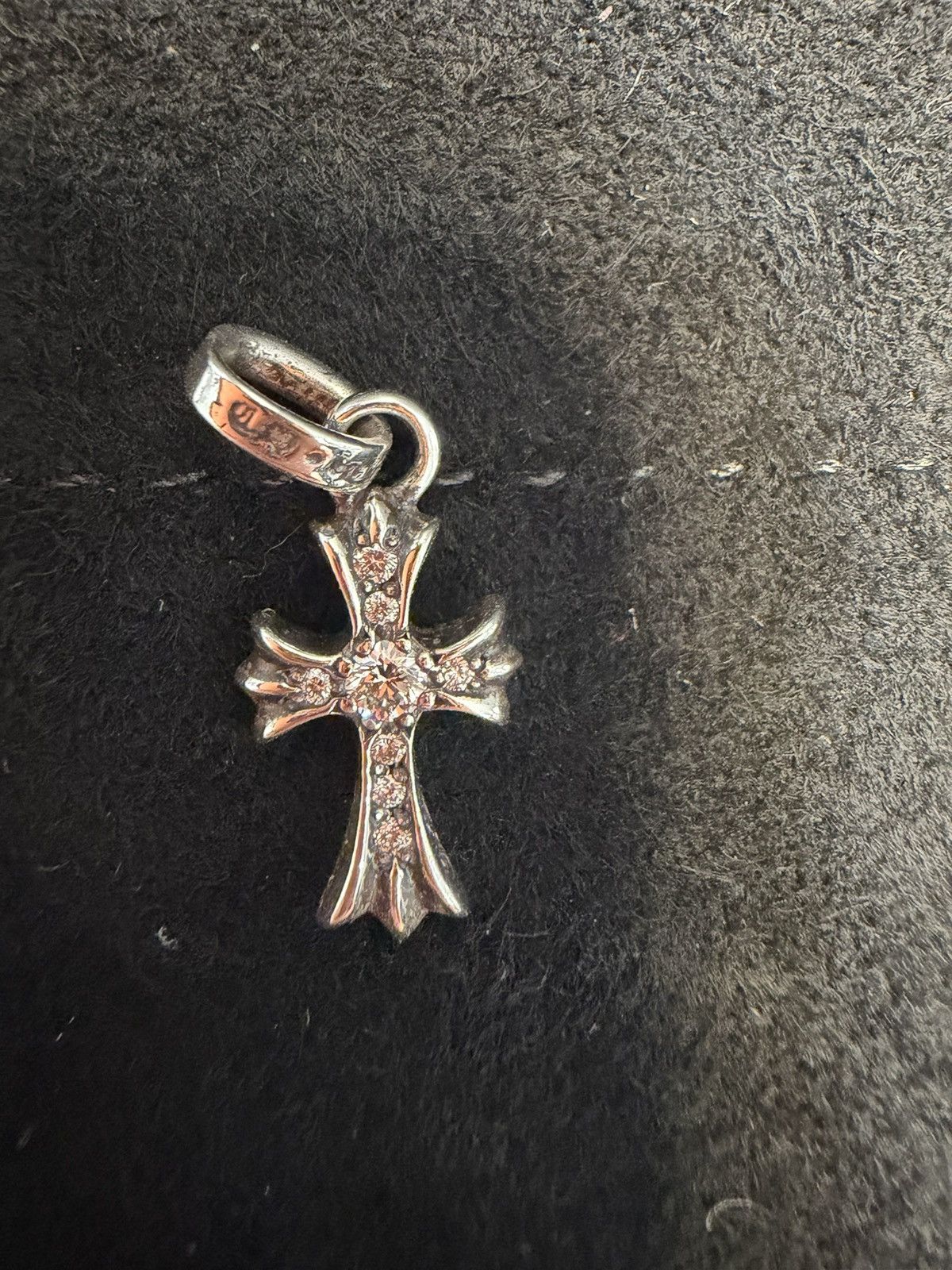 Chrome Hearts Baby Fat Cross Charm Silver with Pave Diamond Size ONE SIZE - 13 Thumbnail