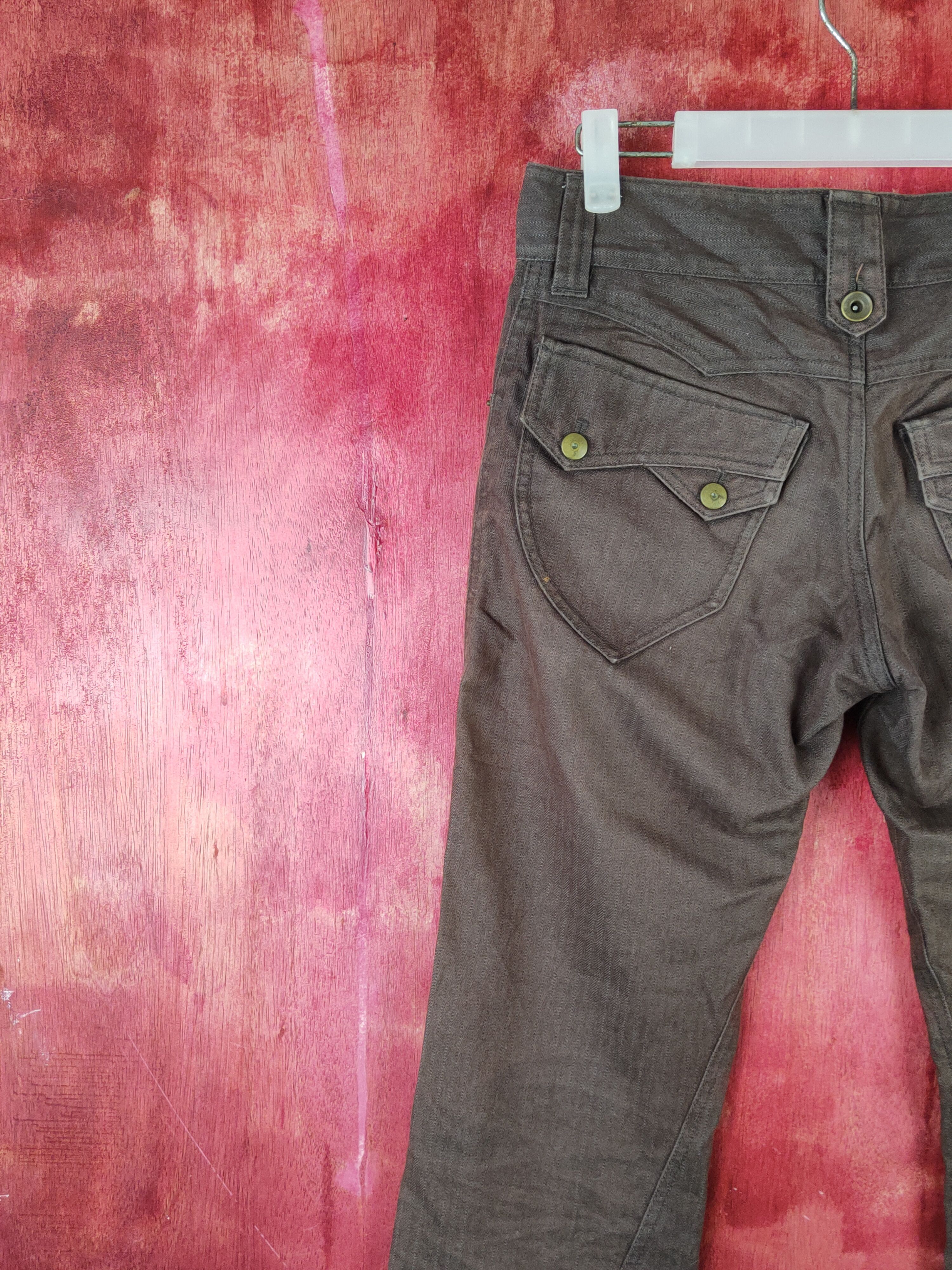 Japanese Brand Michel Klein Homme Dark Brown Multipocket Jeans #S2257 Size 28" / US 6 / IT 42 - 8 Thumbnail