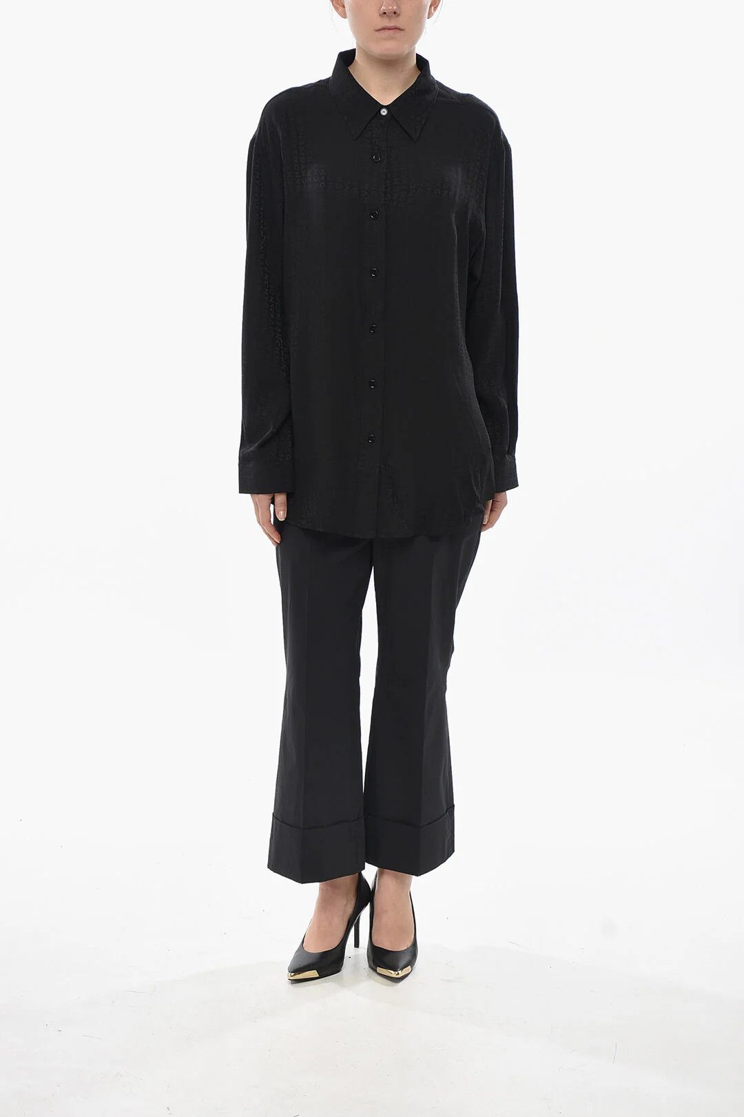 Givenchy og1mm0326 Silk Blouse in Black Size S / US 4 / IT 40 - 4 Thumbnail