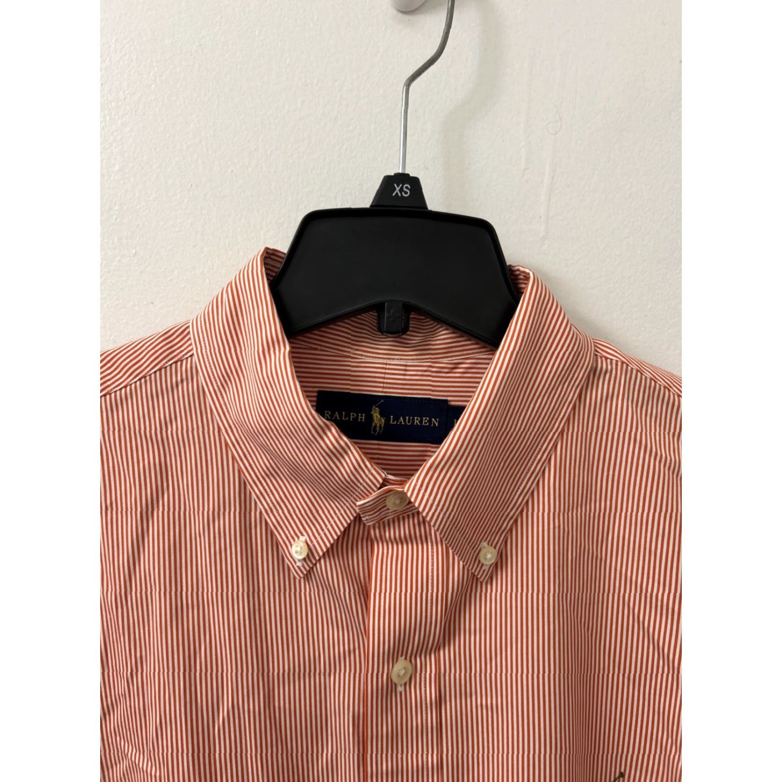 Polo Ralph Lauren Ralph Lauren Shirt Mens Large Red Pink Striped Button Down Green Pony L/S Shirt Size US L / EU 52-54 / 3 - 5 Thumbnail