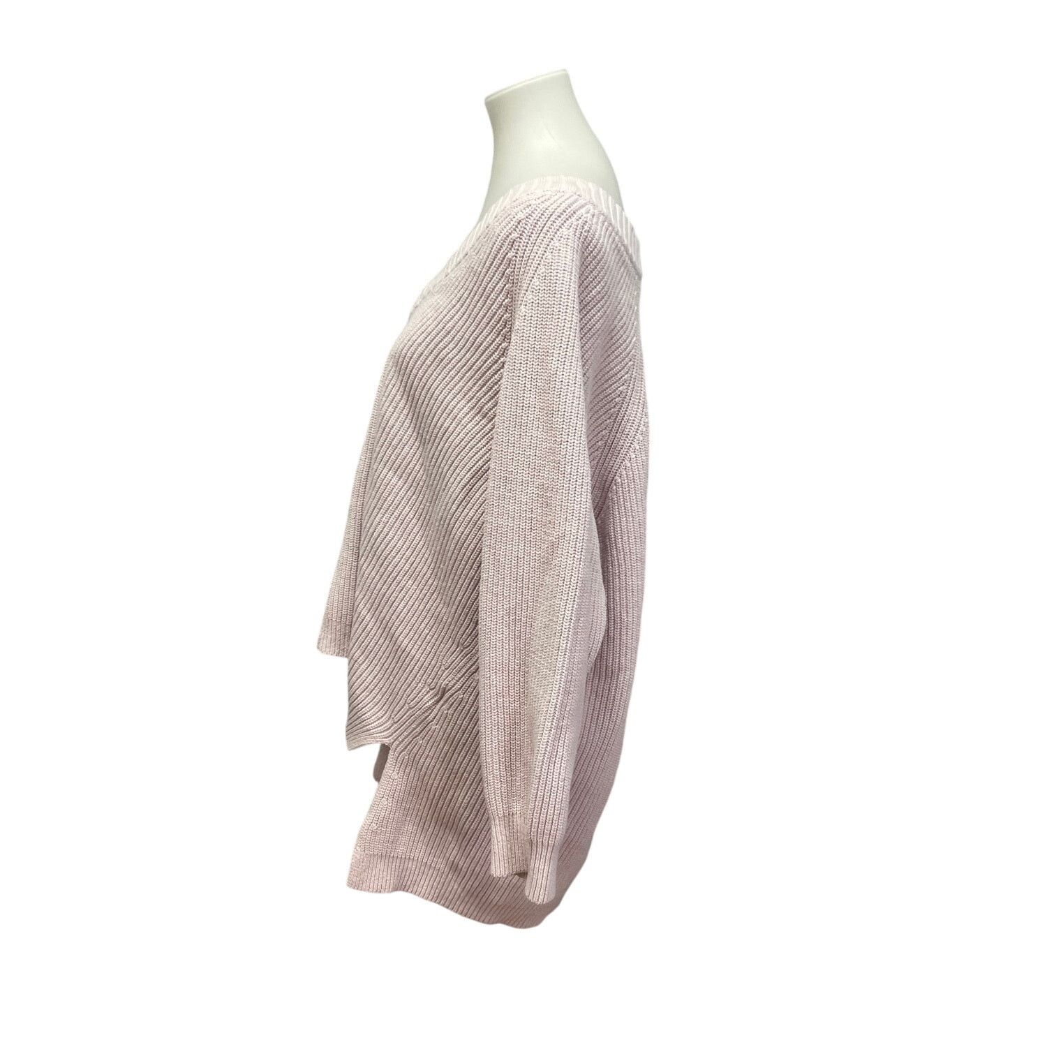 Express Express Women Large V-Neck Cotton Acrylic Pullover Sweater Size L / US 10 / IT 46 - 2 Thumbnail