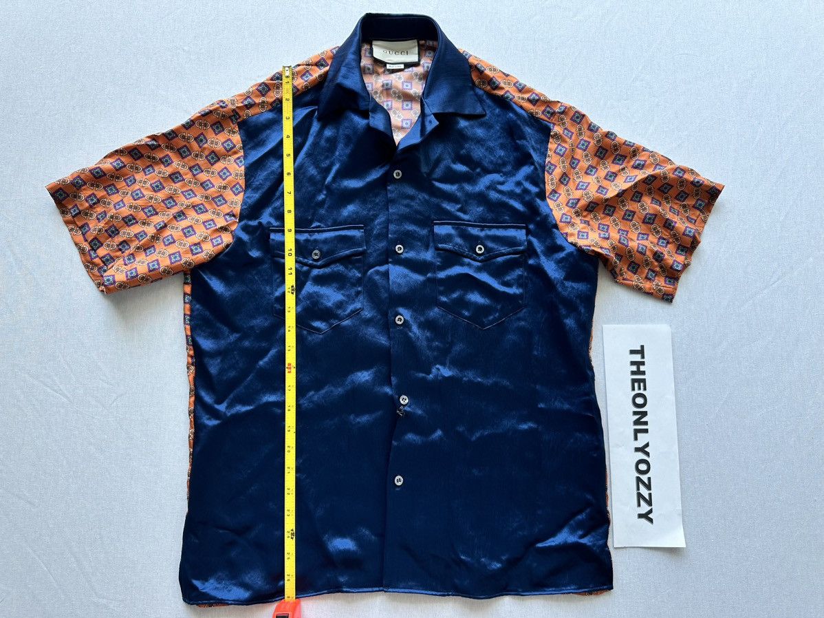 Gucci Gucci Acetate Blue Multi Bowling Button Up Shirt sz 46 Size US S / EU 44-46 / 1 - 3 Thumbnail