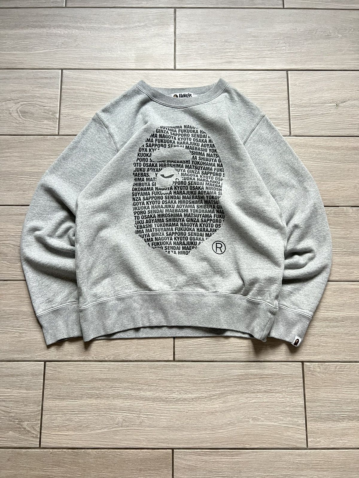 Bape BAPE Sweatshirt Japan Ape Head Pullover Gray Medium Size US M / EU 48-50 / 2 - 1 Thumbnail