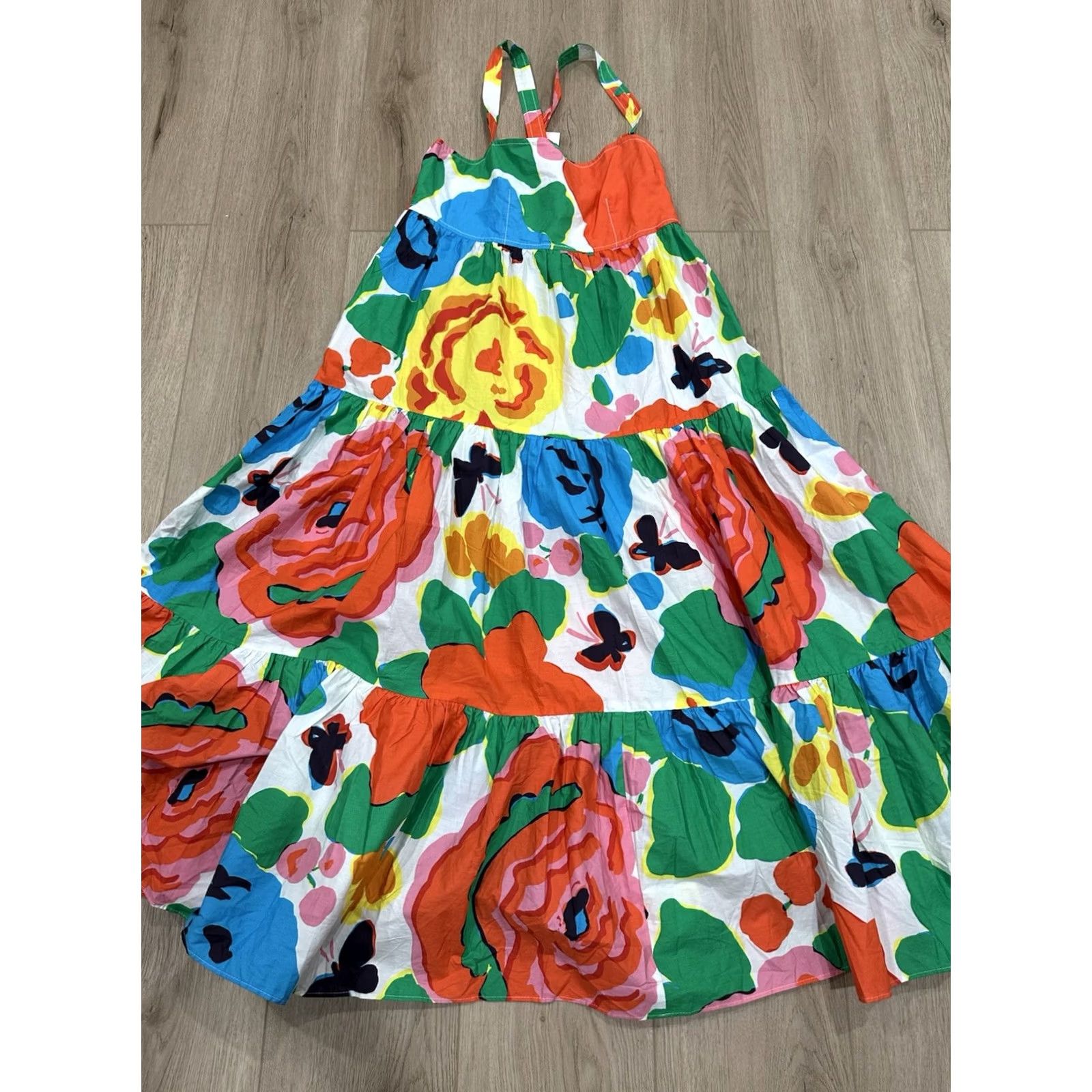 J.Crew NWT J.Crew Tiered Maxi Dress Floral Print Ratti Jardin Multicolor Size 6 Womens Maxi Dress Layered 2020s Size M / US 6-8 / IT 42-44 - 3 Thumbnail
