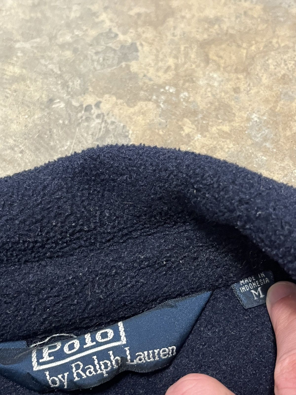 Polo Ralph Lauren vintage fleece navy and cream color