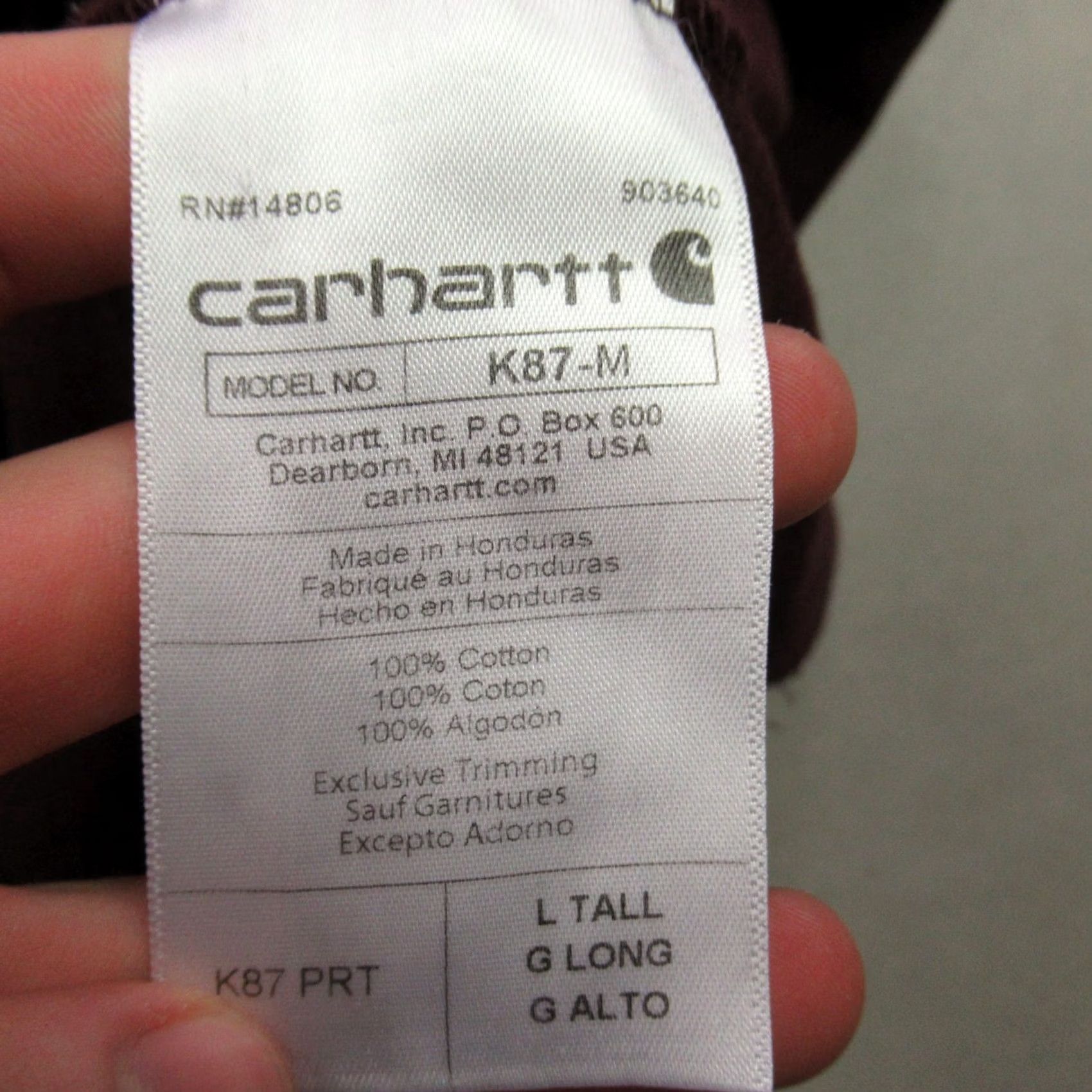 Carhartt Carhartt Mens Shirt Large Tall Short Sleeve Crew Neck Loose Lightweight Pocket Size US L / EU 52-54 / 3 - 5 Thumbnail