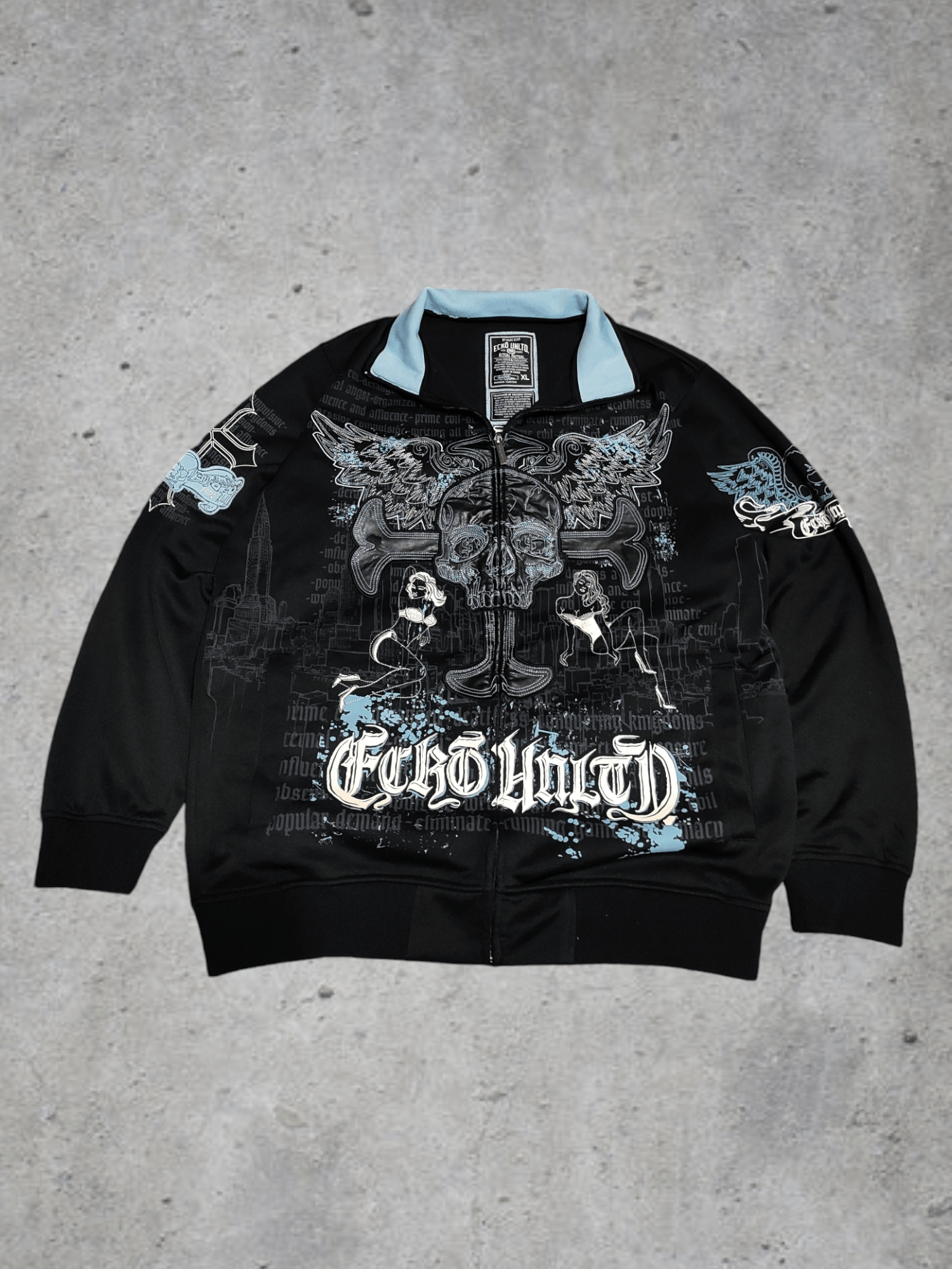 Affliction × Ecko Unltd. Ecko unltd sweatshirts longsleeve black y2k skull XL L Size US XL / EU 56 / 4 - 1 Thumbnail