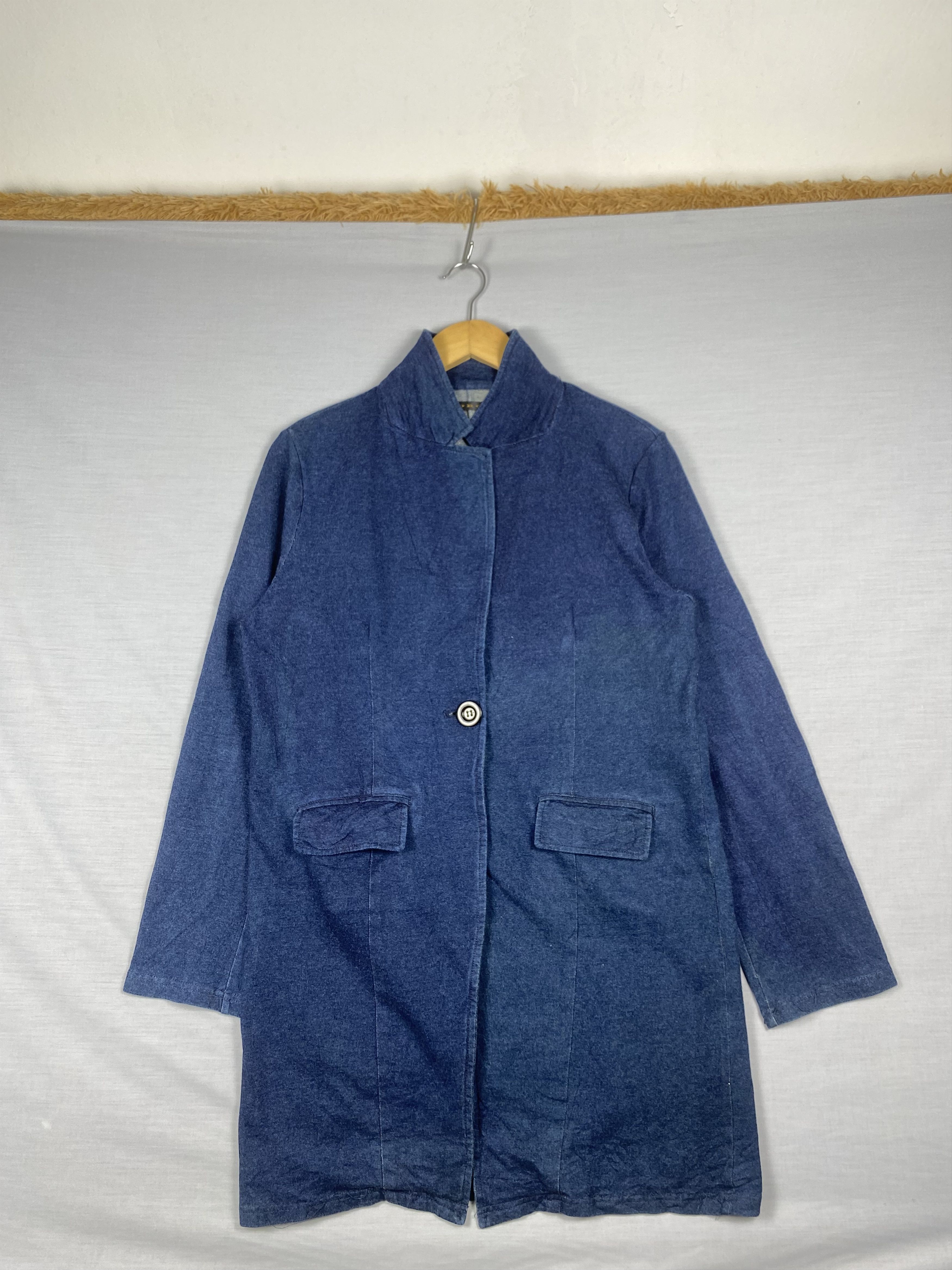 Japanese Brand Vintage Gorge Like Denim Long Jacket Size US S / EU 44-46 / 1 - 1 Thumbnail