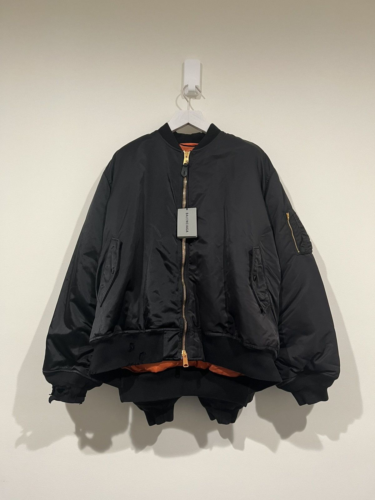 Balenciaga SU24 Double Sleeve Bomber Jacket Size US M / EU 48-50 / 2 - 3 Thumbnail