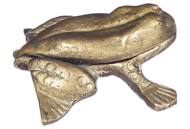 Designer Brass Frog Trinket Box Size ONE SIZE - 2 Thumbnail