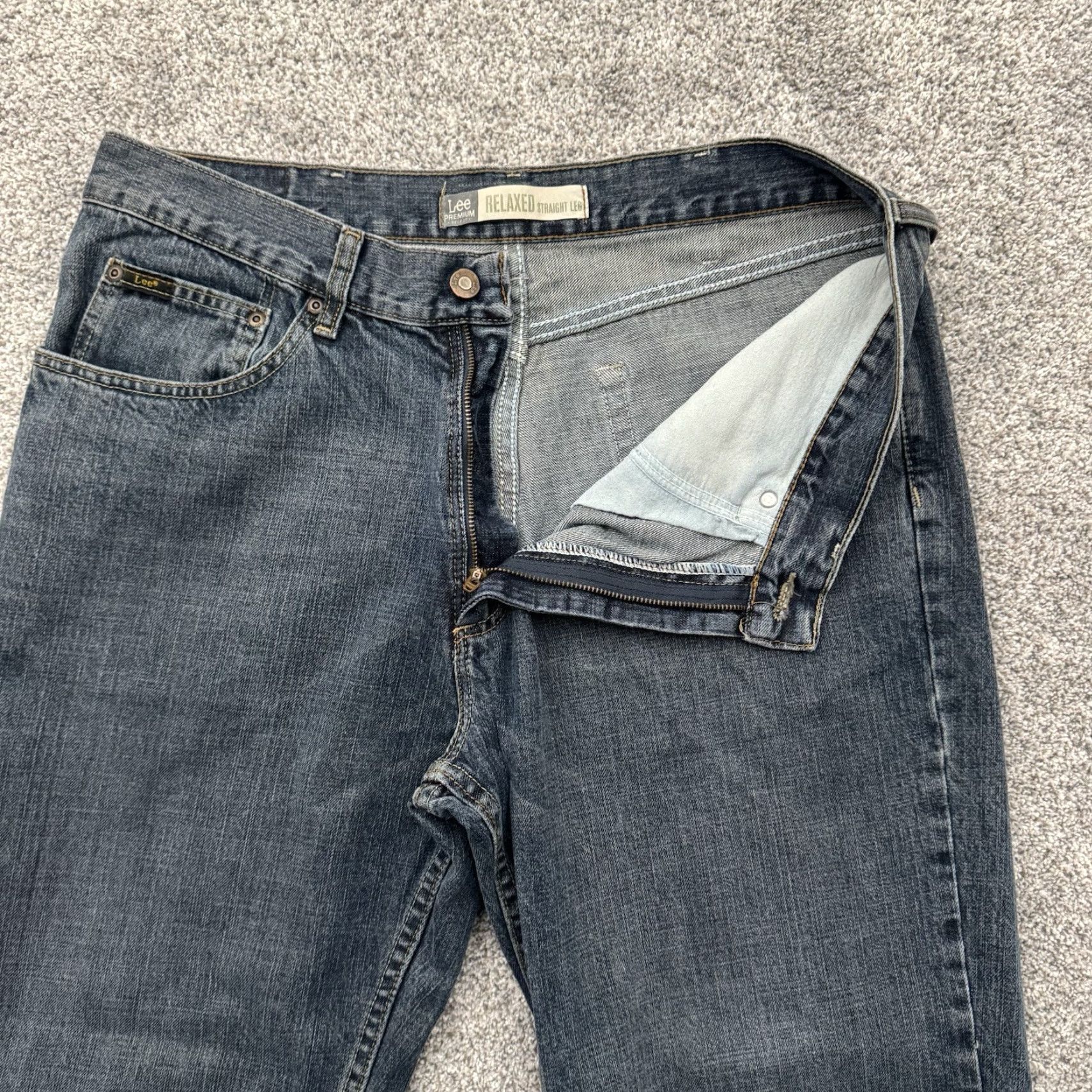 Lee Lee Jeans Mens 36x30 Jeans Relaxed Straight Leg City Grunge Y2K Inspired Size US 36 / EU 52 - 7 Thumbnail