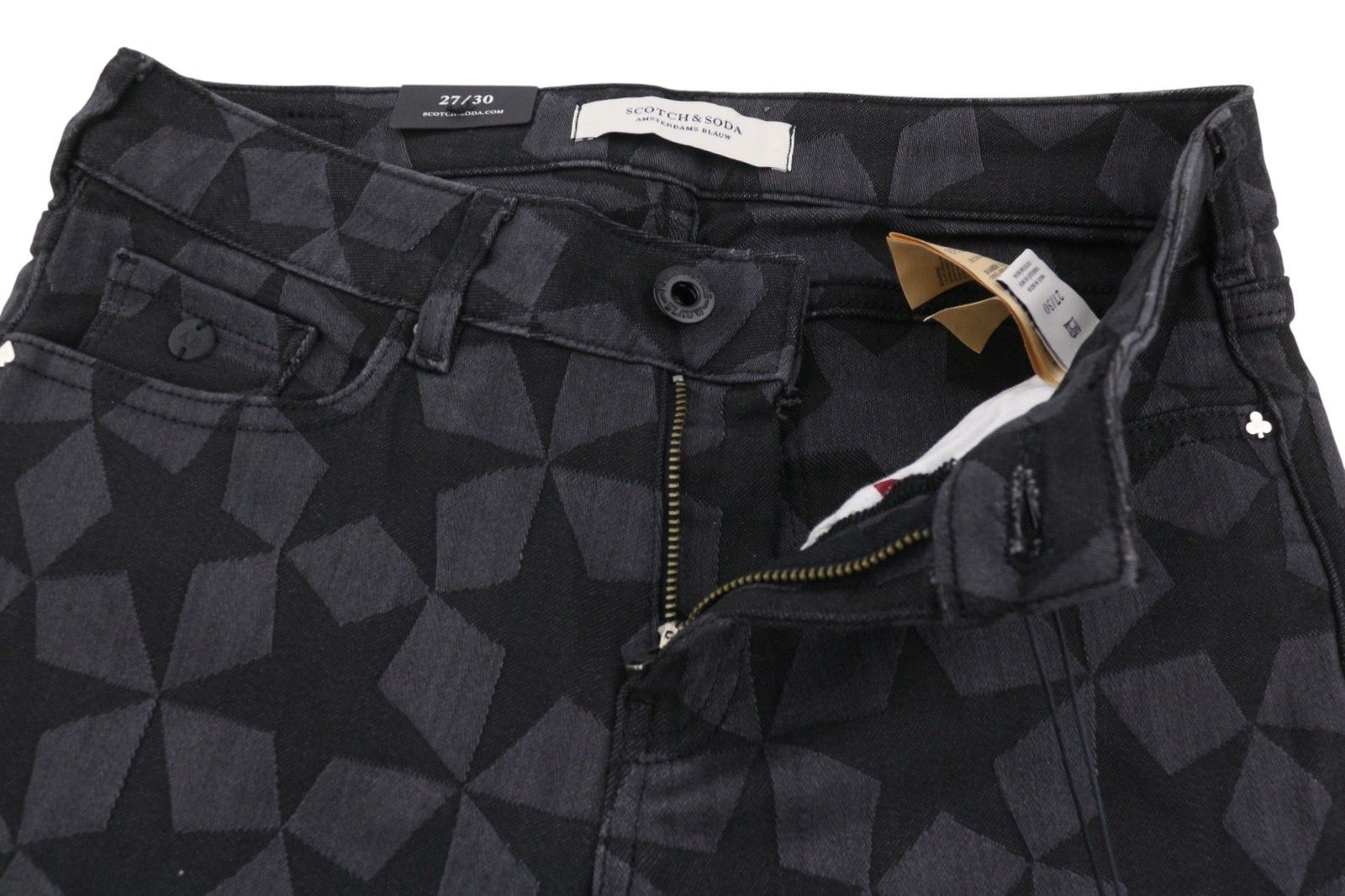 Scotch & Soda LA BOHEMIENNE W27/L30 Black Stars Mid Rise 91017 Size 27" / US 4 / IT 40 - 6 Thumbnail