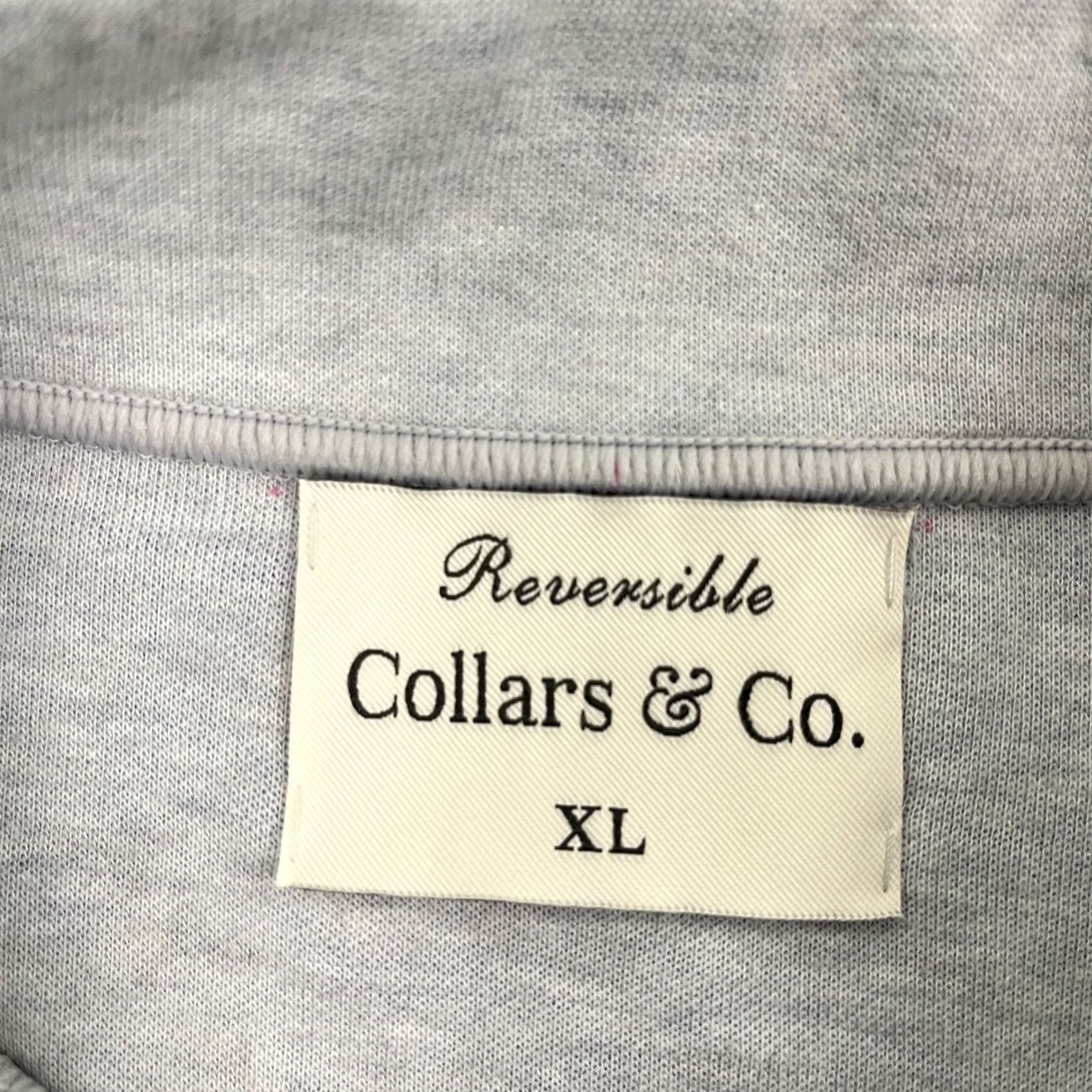 CO VINTAGE Collars & Co Reversible Sweater Mens XL Blue Gray Quarter Zip Pullover Casual Size US XL / EU 56 / 4 - 2 Thumbnail