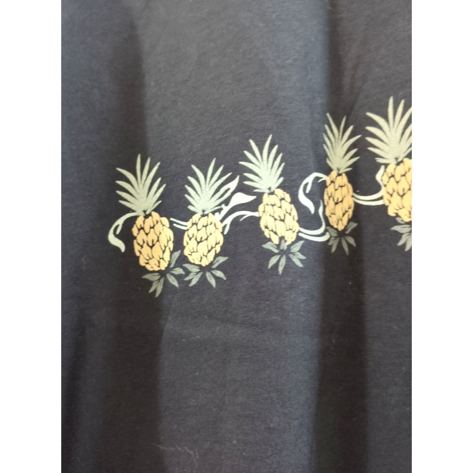 Faded Glory VINTAGE Faded Glory Pineapple T-Shirt Mens Crewneck L Black Double-Sided 90s Beach Retro Tropical Fruit Shirt Size US L / EU 52-54 / 3 - 2 Thumbnail