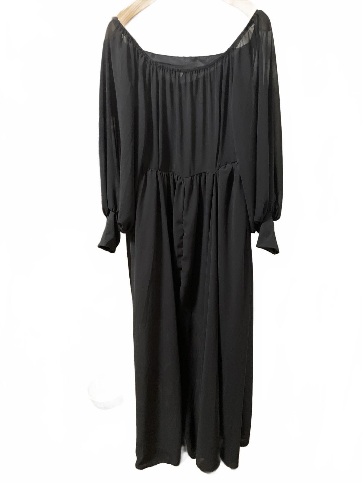 Unknown London Maxi Dress Women's 3XL Black Floral Grunge Fairy Whimsigoth Size 3XL / US 20-22 - 7 Thumbnail