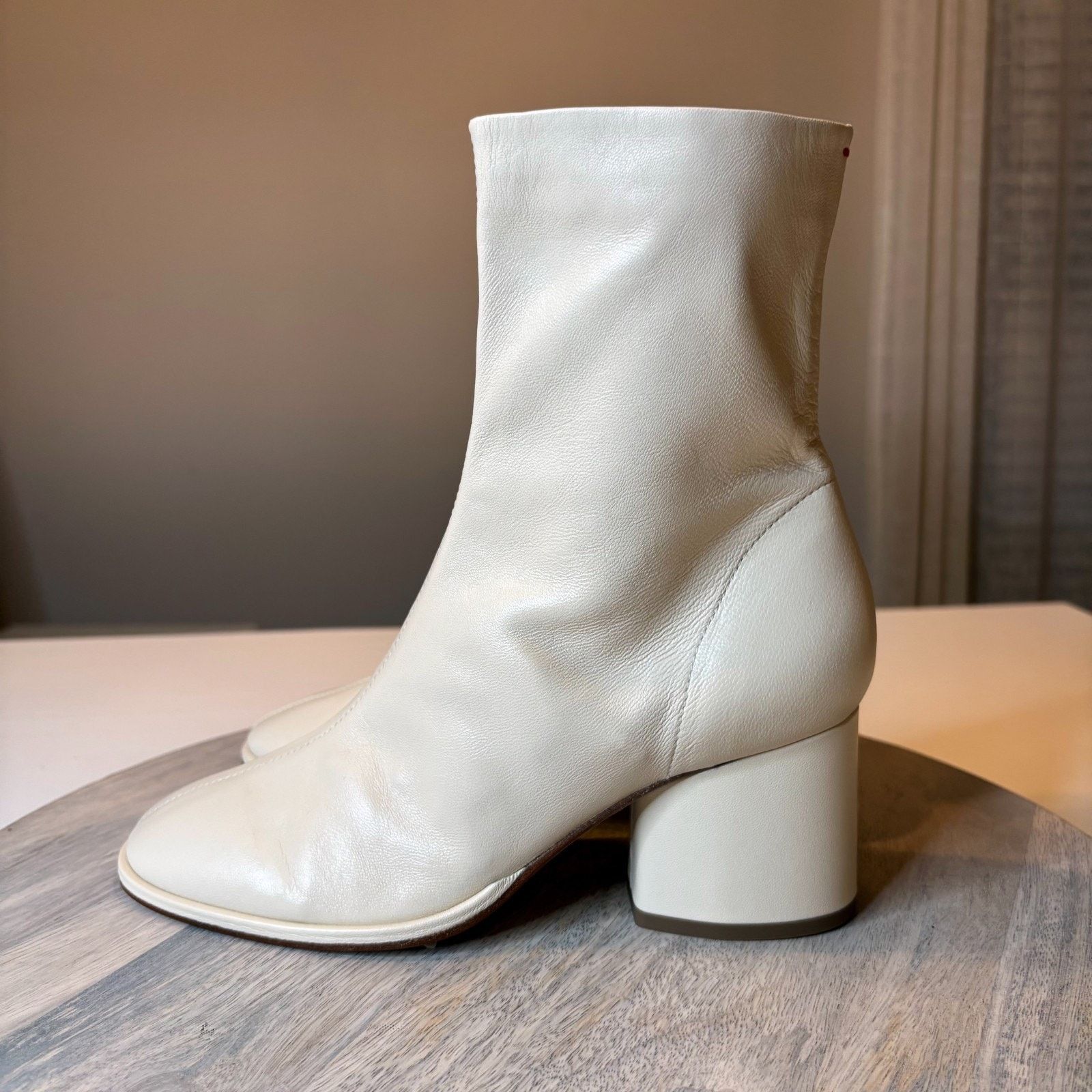 aeyde Aeyde Andrea Cream Leather Ankle Boots New Nordstrom US 7 Size US 7 / IT 37 - 3 Thumbnail