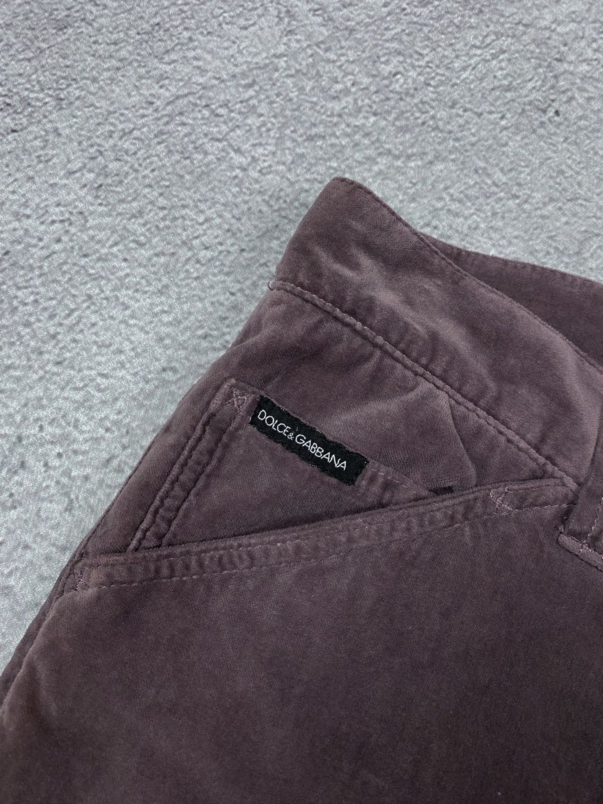 Dolce & Gabbana × Vintage Dolce Gabbana Runway 2003 Velvet Velour Bondage Womens Pants Size 28" / US 6 / IT 42 - 7 Thumbnail