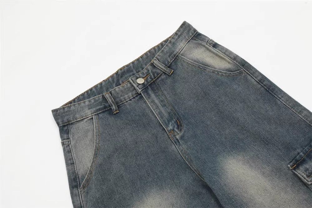Japanese Brand × Jean Men's high street loose washed multi-pocket cargo jeans Size US 32 / EU 48 - 3 Thumbnail