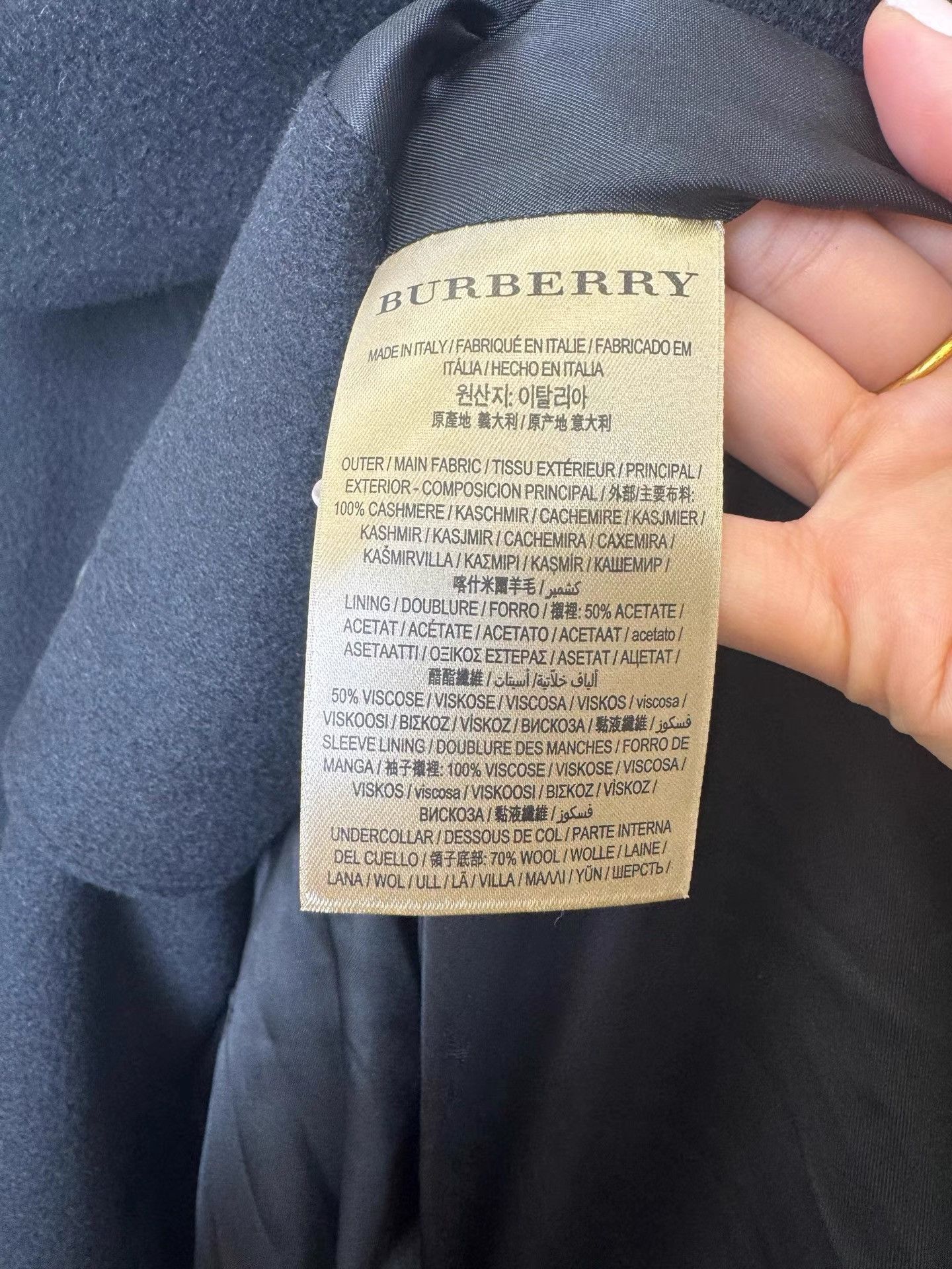 Burberry Burberry 100% Cashmere Lapel Coat K36 Size US L / EU 52-54 / 3 - 5 Thumbnail