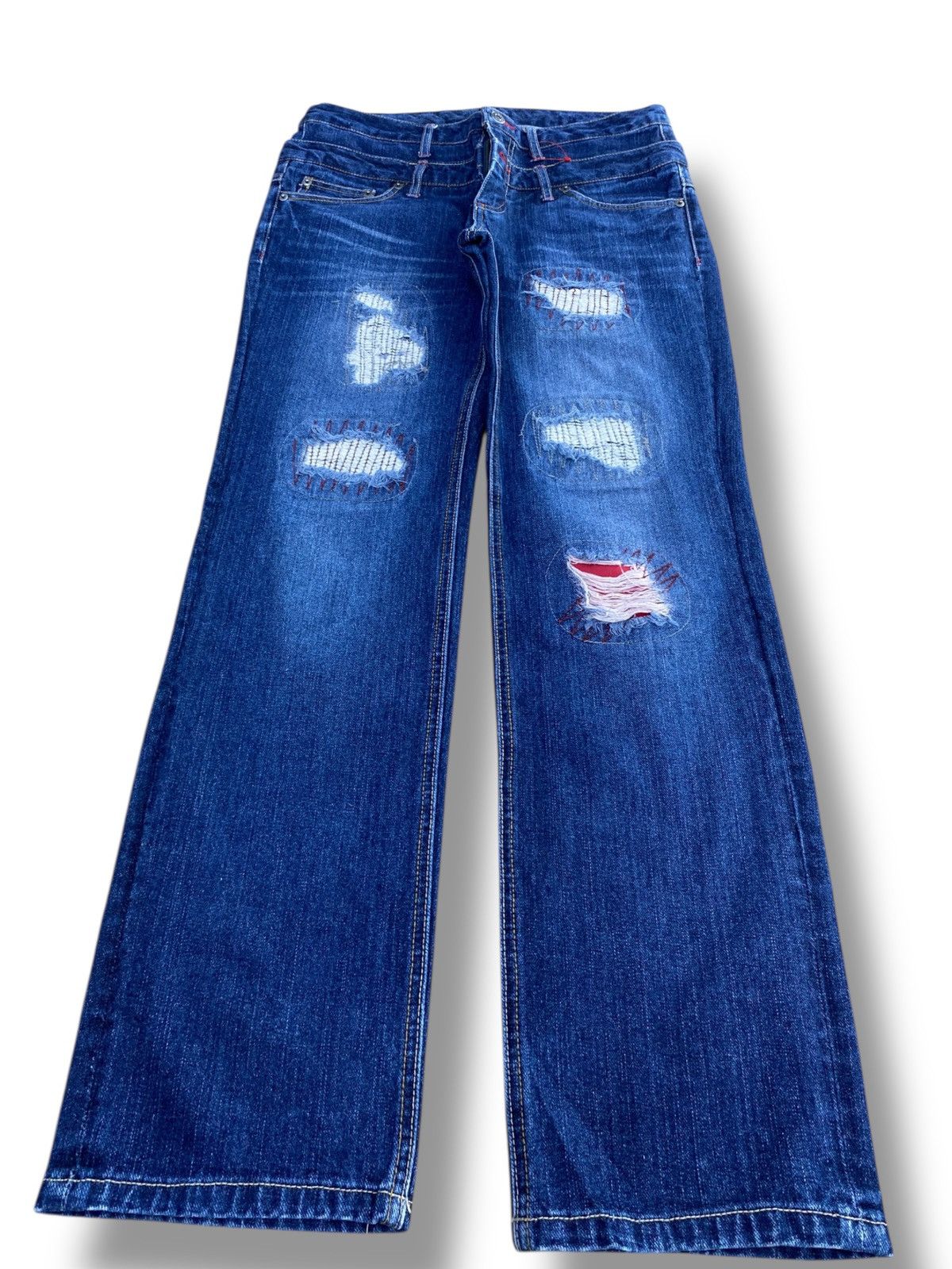 Japanese Brand Japanese Brand Whiskers Faded Wash Style Ripped Jeans Size US 32 / EU 48 - 1 Thumbnail