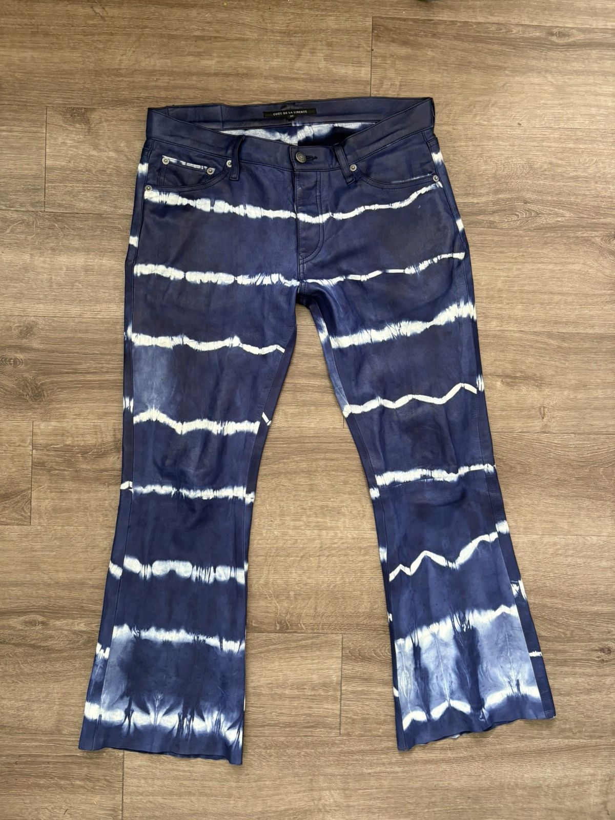 Cout de la Liberte Coǔt de la Liberté JIMMY-Tie Dye Calf Leather Low Rise Flare Size US 30 / EU 46 - 1 Thumbnail