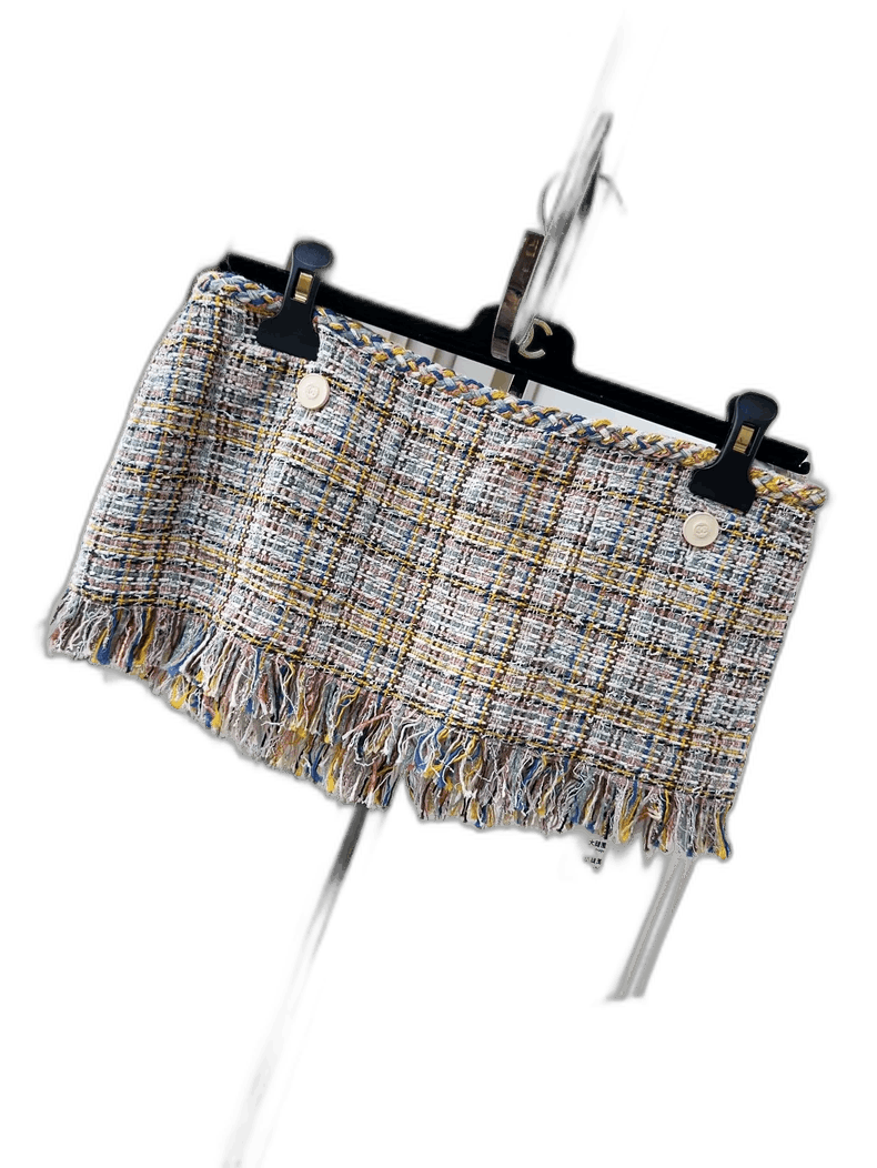 Chanel Chanel Tweed Fringe Mini Skirt Size 28" / US 6 / IT 42 - 1 Thumbnail