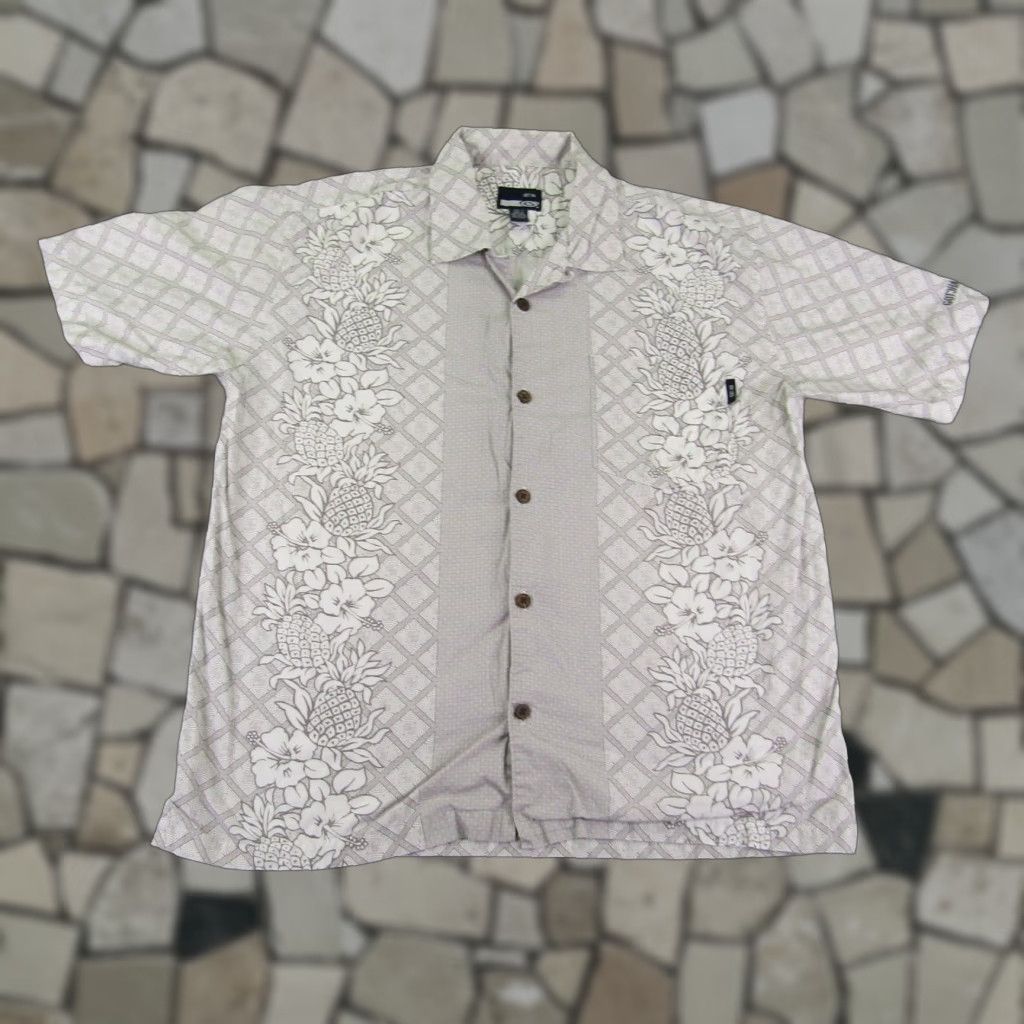 Gotcha VINTAGE Gotcha Hawaiian Shirt Mens Medium Gray Cotton Short Sleeve Button-Up 90s Beach Outdoor Size US M / EU 48-50 / 2 - 1 Thumbnail