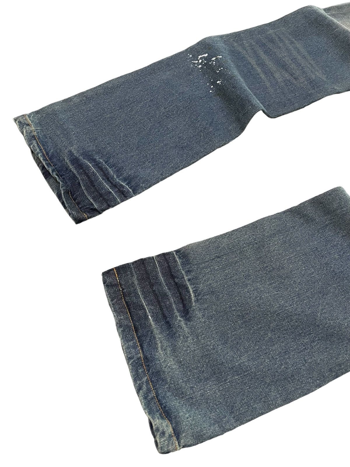 Zaero sail Japan Patch Work Distressed Dirty Blue Wash Jeans