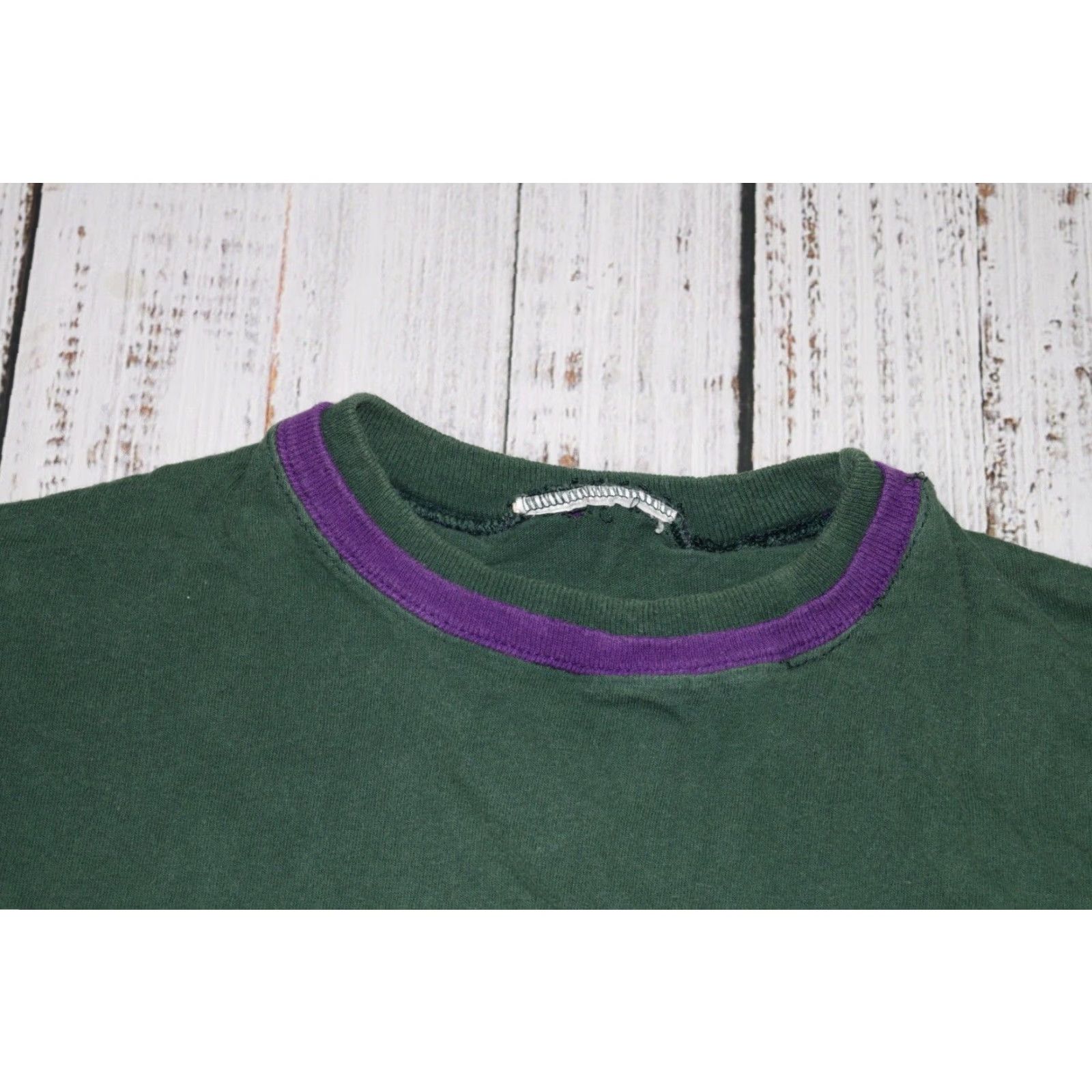 McGregor VINTAGE MacGregor 1990s Grunge Green Double Collar Short Sleeve T-Shirt XL Men Size US XL / EU 56 / 4 - 4 Thumbnail