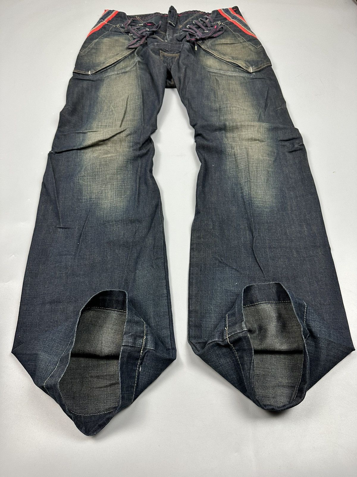 Marithe + Francois Girbaud 🔥Rare🔥Vintage Marithe Francois Girbaud Bondage Flared Denim Size US 31 - 6 Thumbnail