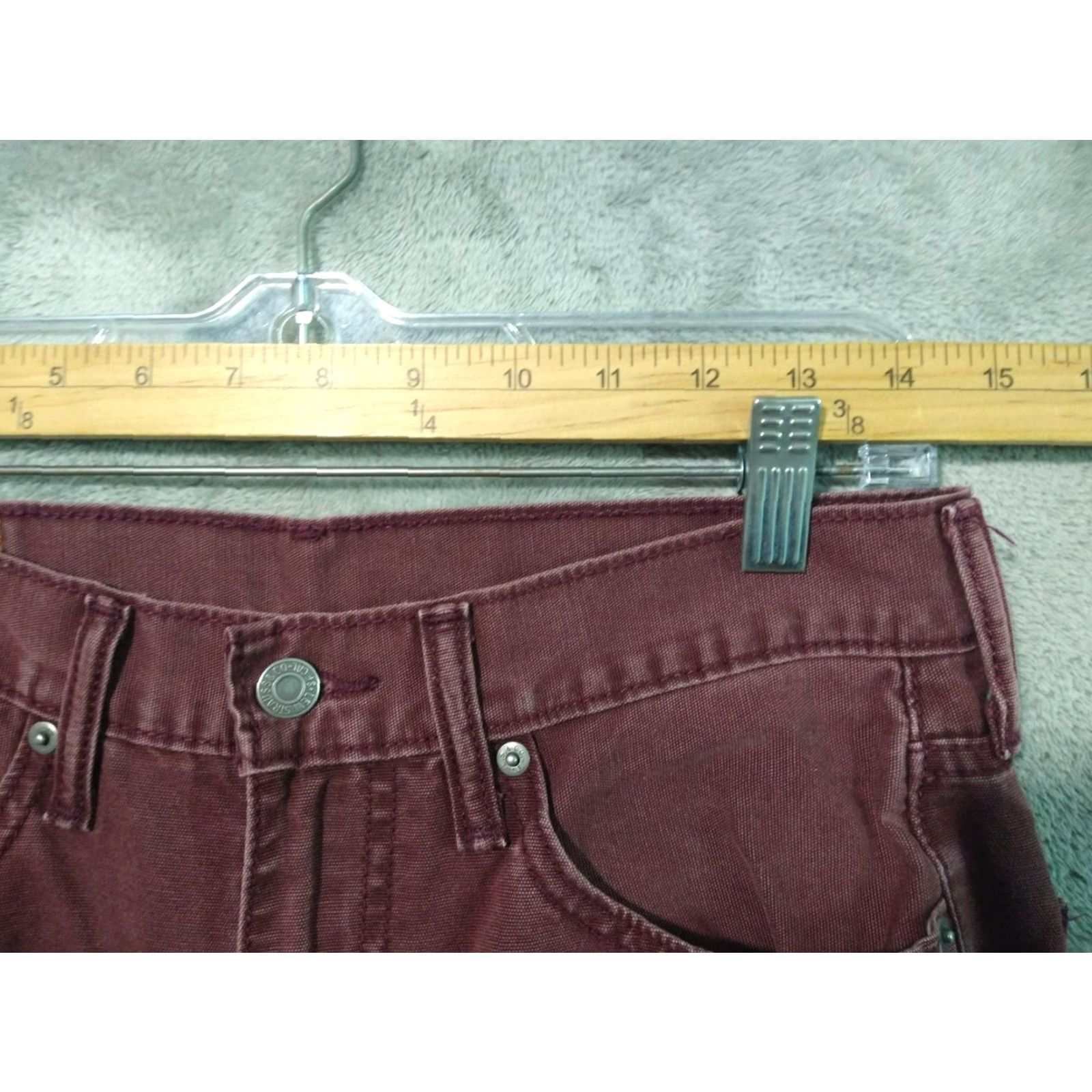 Levi's Levi's 514 Jeans Slim Straight Red Denim 30x32 Mens Regular 5-Pocket Levi's 500 Series 514 Model White Tab Vintage No? Size US 30 / EU 46 - 3 Thumbnail