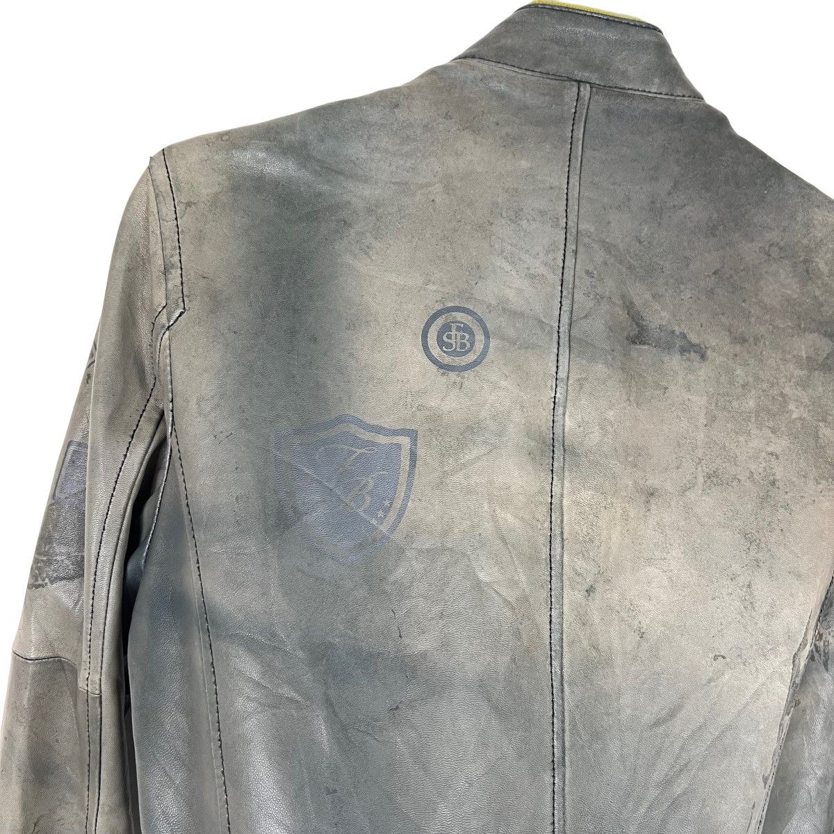 Frapbois 🔥 FRAPBOIS ASYMMETRICAL DYED LEATHER MOTO JACKET Size US S / EU 44-46 / 1 - 10 Thumbnail