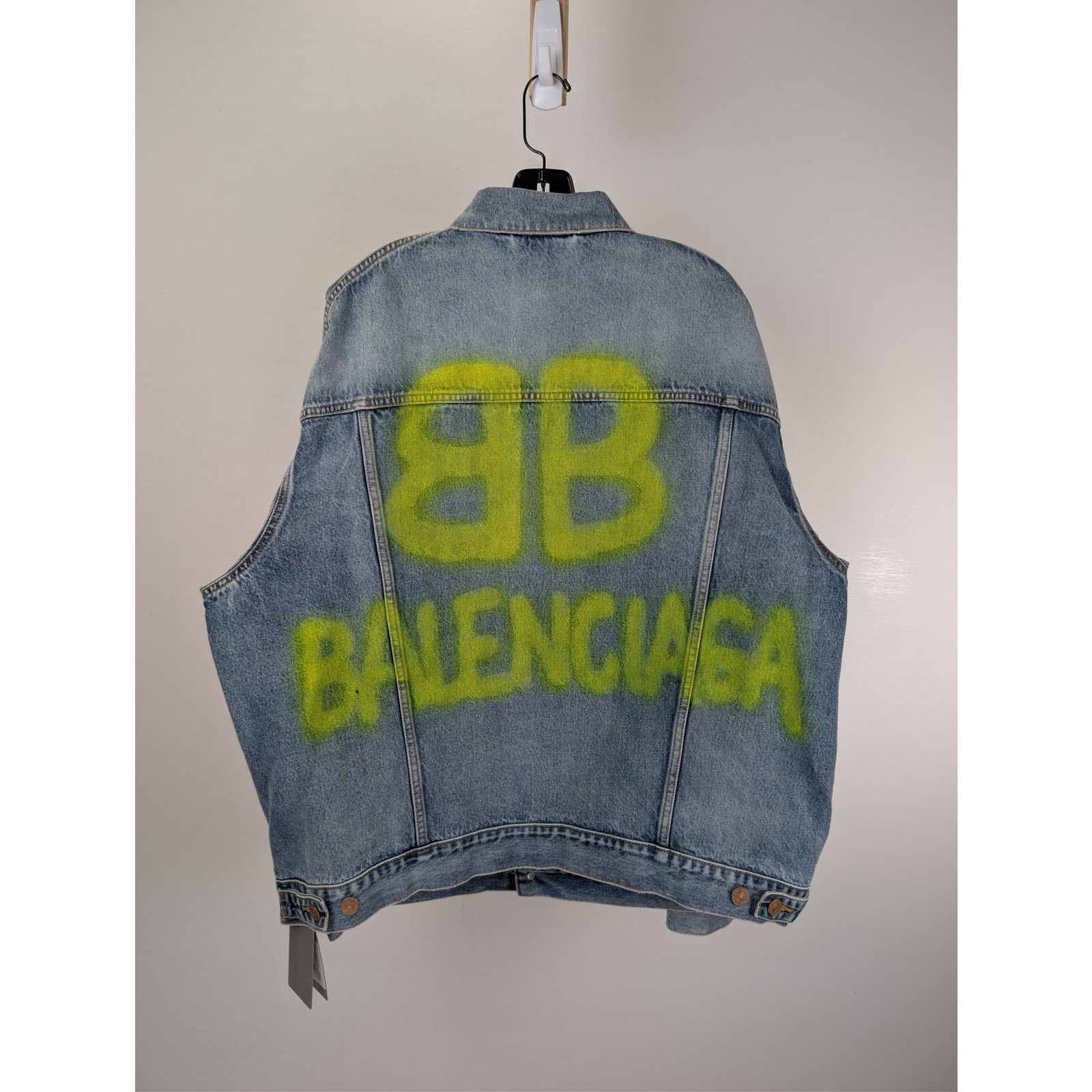 Balenciaga o1rshd1 Denim Organic Japanese Twill Jacket in Green/Olive Size US M / EU 48-50 / 2 - 15 Thumbnail