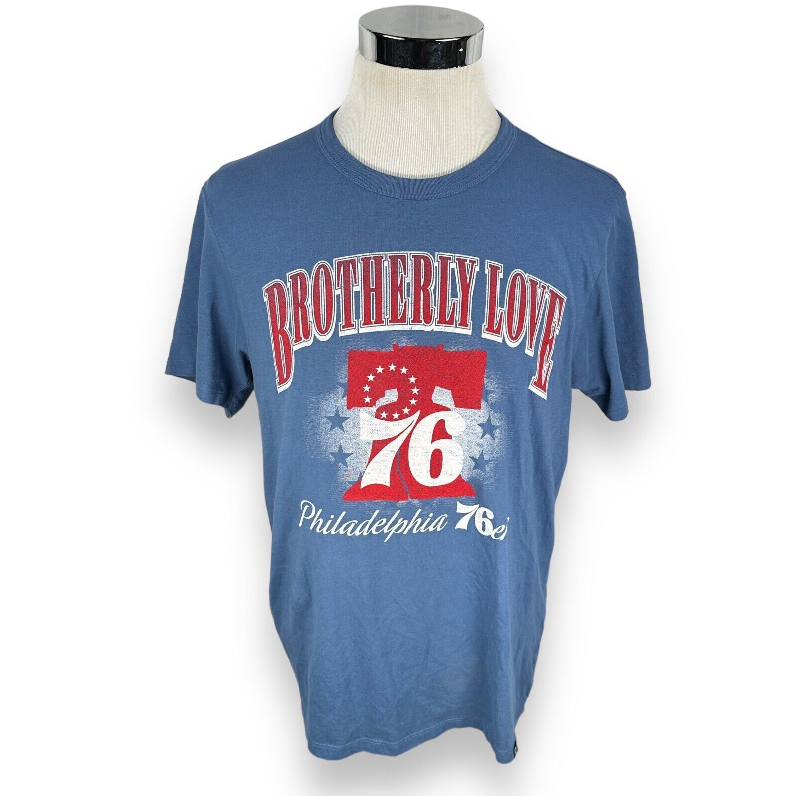 47 Brand Philadelphia 76ers T-Shirt Men L Blue Cotton Brotherly Love Size US L / EU 52-54 / 3 - 1 Thumbnail