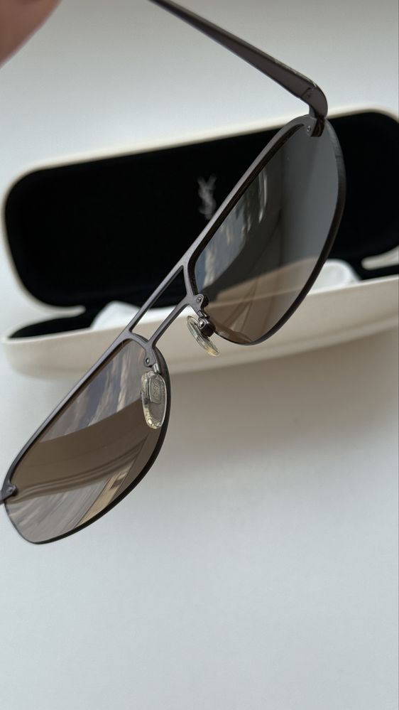 Yves Saint Laurent Yves Saint Laurent YSL Metallic Frame Sunglasses Size ONE SIZE - 6 Thumbnail
