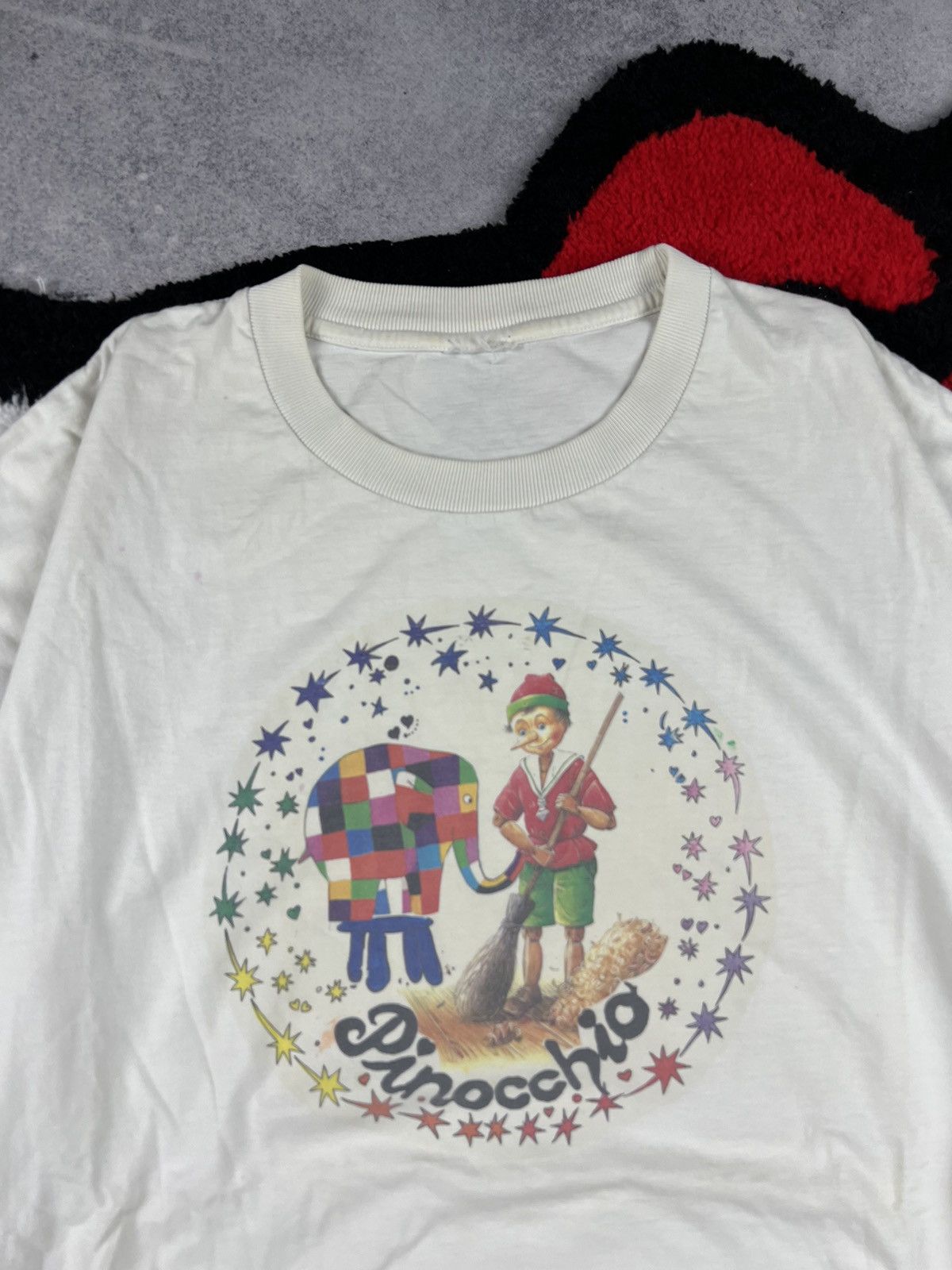 Vintage Vintage 80s Pinocchio&Elmer Elephant Cartoons Y2K Tee Shirt Size US XL / EU 56 / 4 - 4 Thumbnail