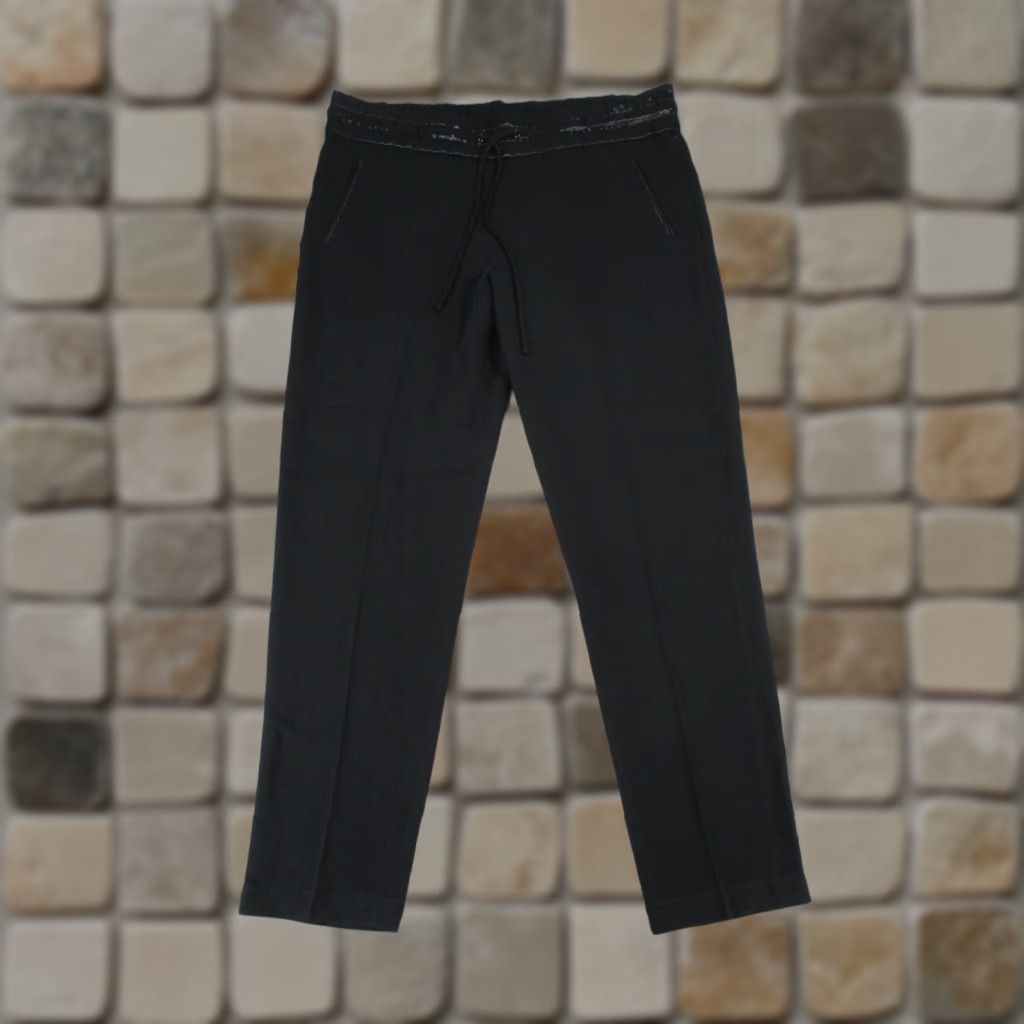 rag & bone Pants Womens M Black Crepe Drawstring Taper Leg Ankle - Womens