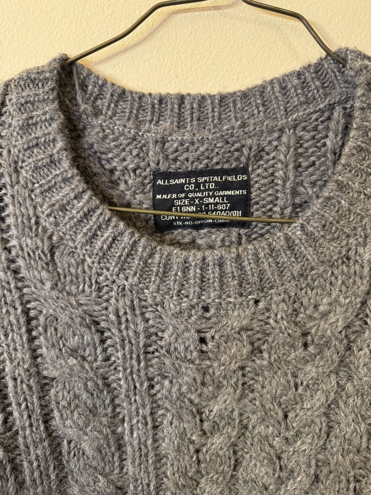Allsaints Allsaints Lander Cable-knit Crewneck Sweater, X-Small Size US XS / EU 42 / 0 - 2 Thumbnail