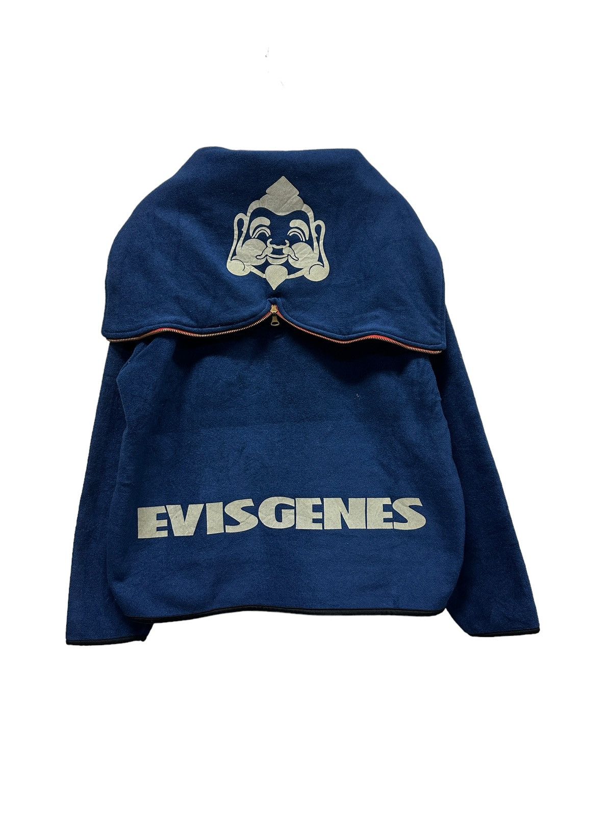 Pre-owned Evisu X Vintage 90's Evis Yamane Hoodie Japan In Blue