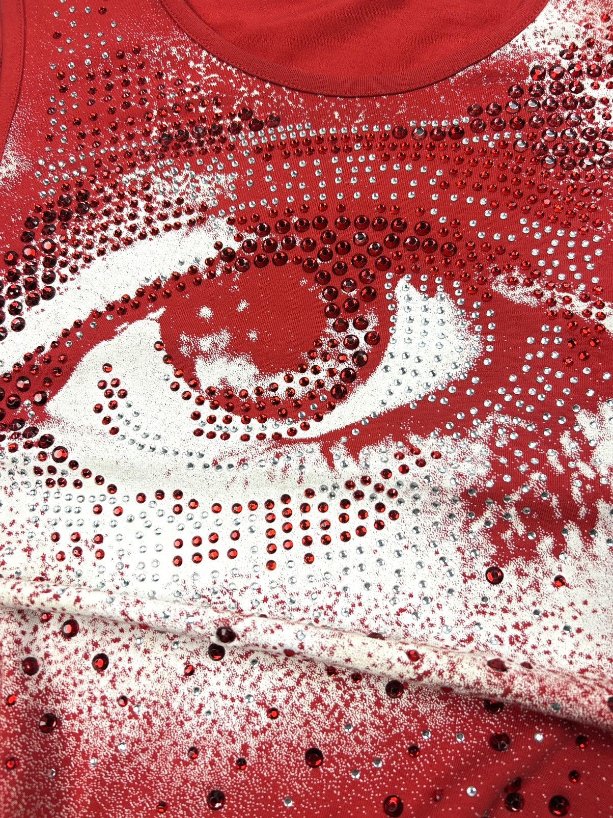 Jaded London JADED LONDON Y2K RETINA RED DIAMANTE EYE TANK TOP T-SHIRT Size S / US 4 / IT 40 - 5 Thumbnail