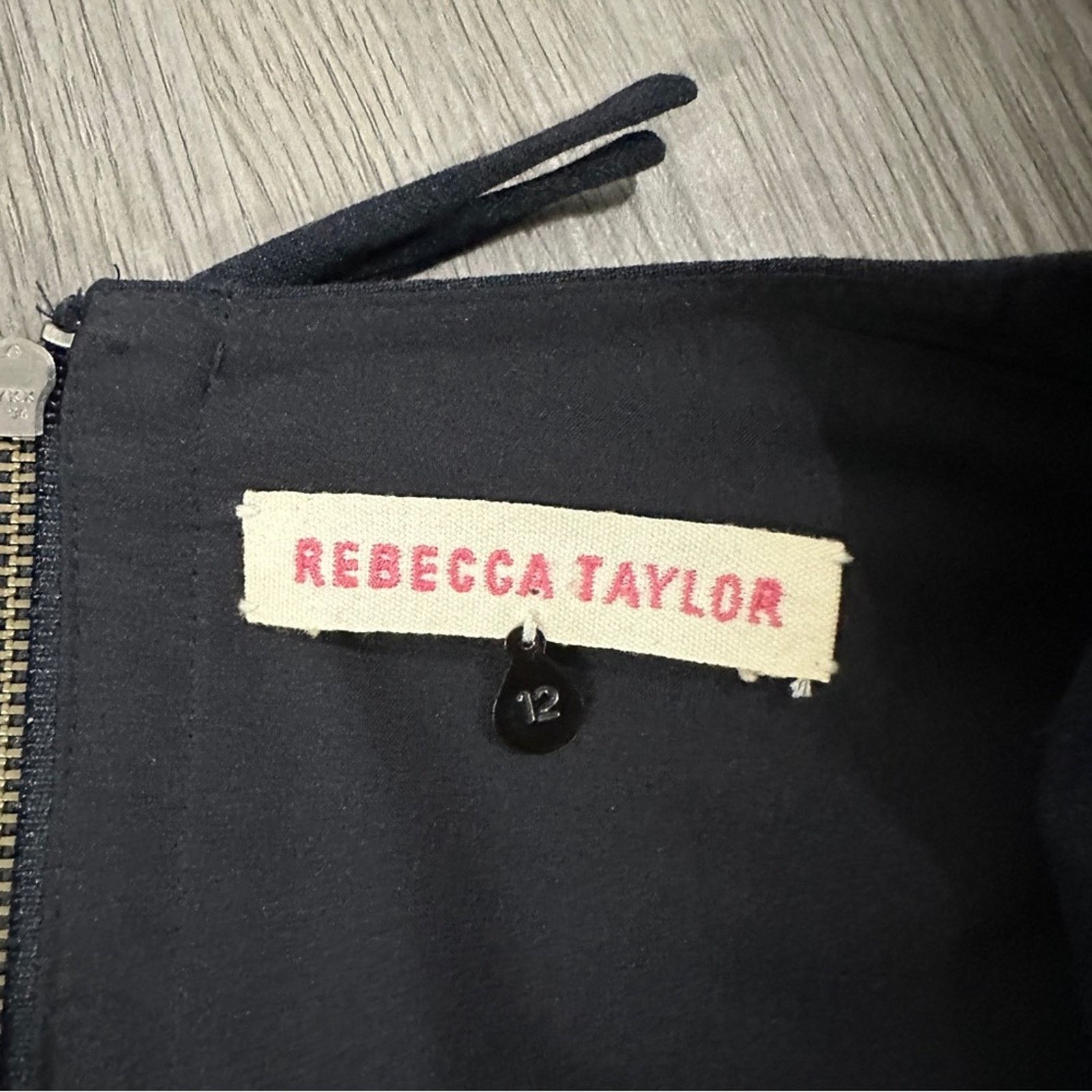 Rebecca Taylor Rebecca Taylor Dark Navy Blue Cap Short Sleeve Ruffle Dress Size XL / US 12-14 / IT 48-50 - 5 Thumbnail