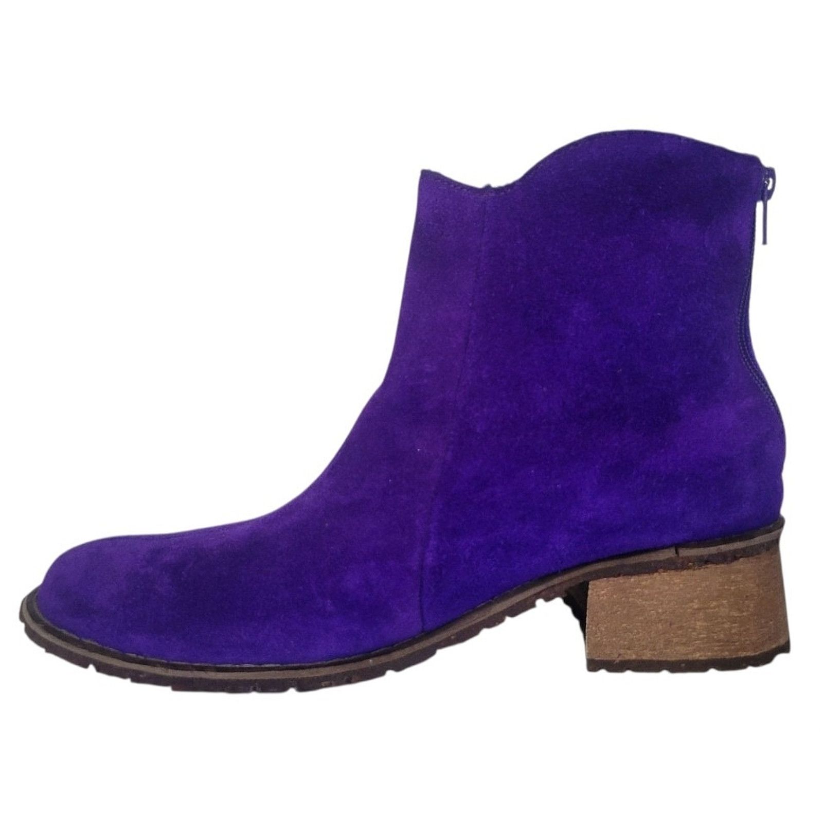 & Other Stories Mabacol Athena Women Handmade Leather Purple Boots Size US 9 Size US 9 / IT 39 - 3 Thumbnail