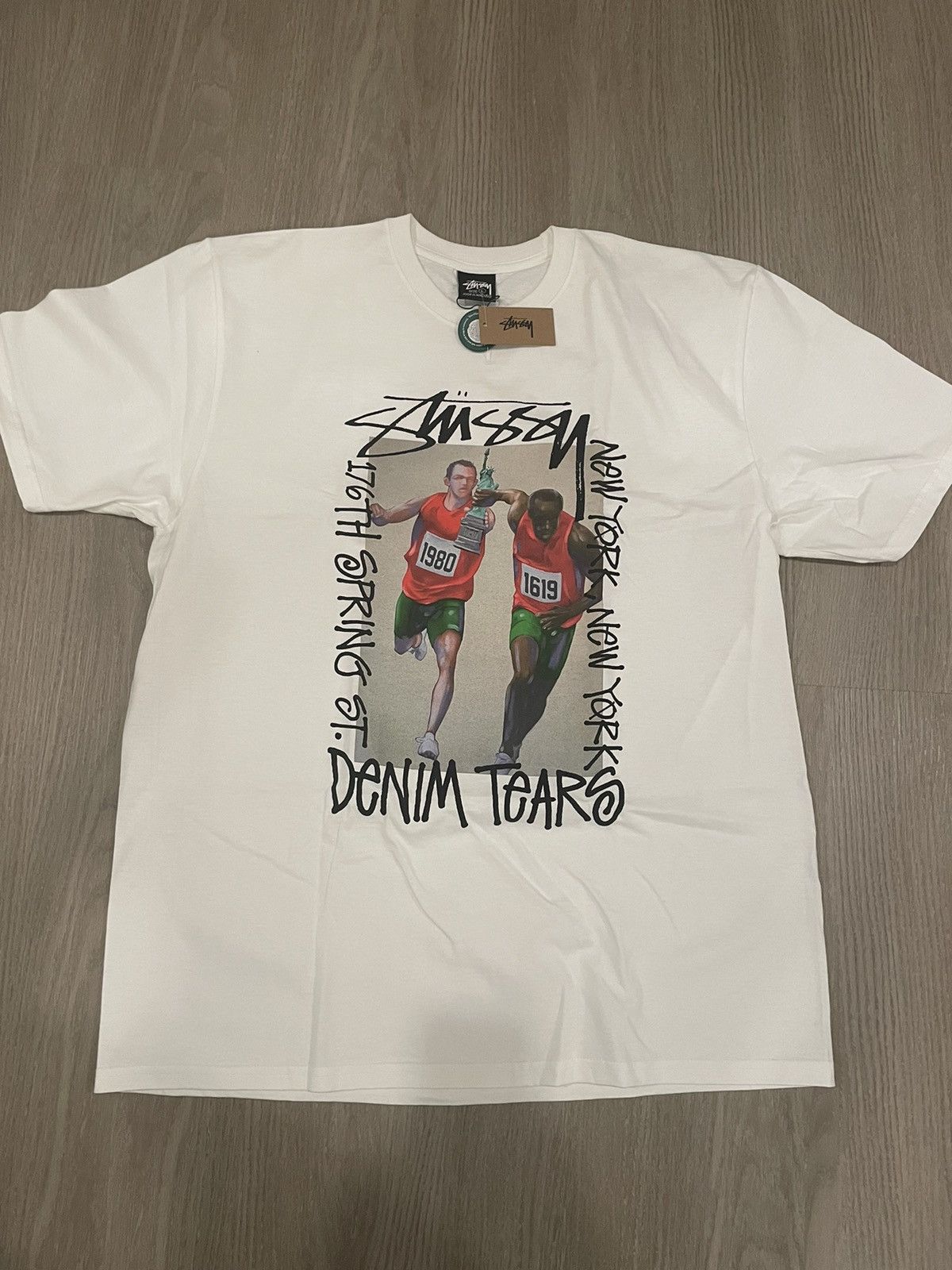 DENIM TEARS × Stussy Stussy x Denim Tears Pass the baton T-Shirt 