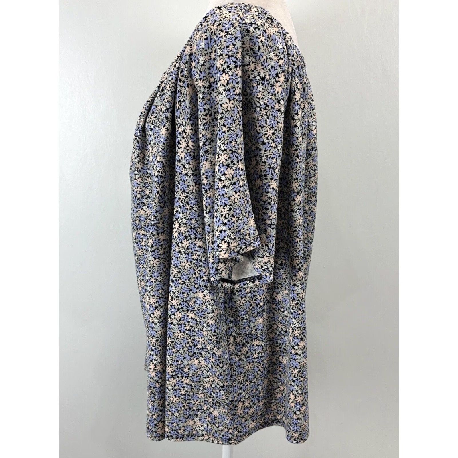 J. Jill J. Jill We Double Face Jersey Floral 2 Way Top Shirt Sz 3X Plus Multicolor Short Sleeve Round Neck Women Size XXL / US 16-18 / IT 52-54 - 2 Thumbnail